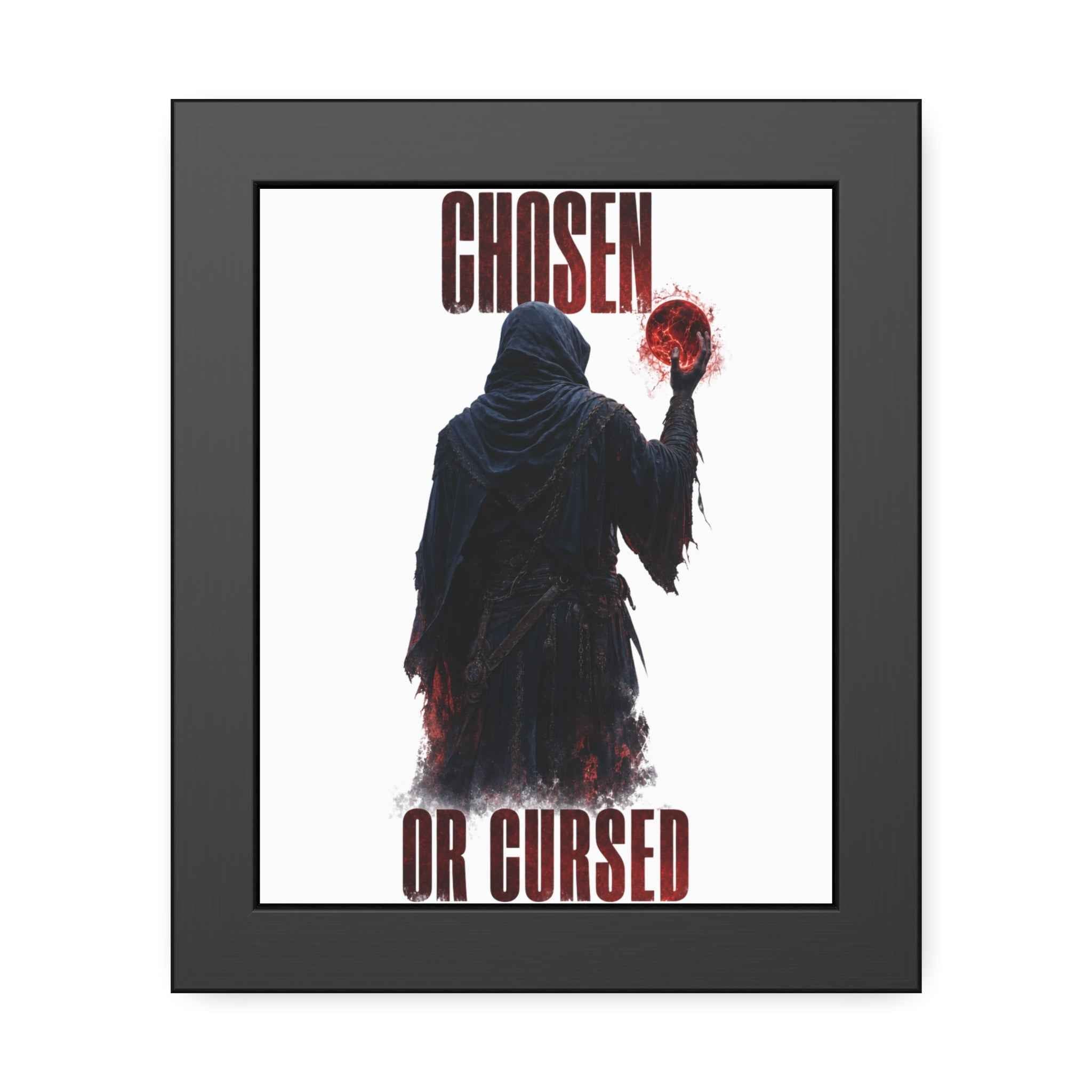 Framed Poster - "Chosen or Cursed" Dark Grim Reaper Art