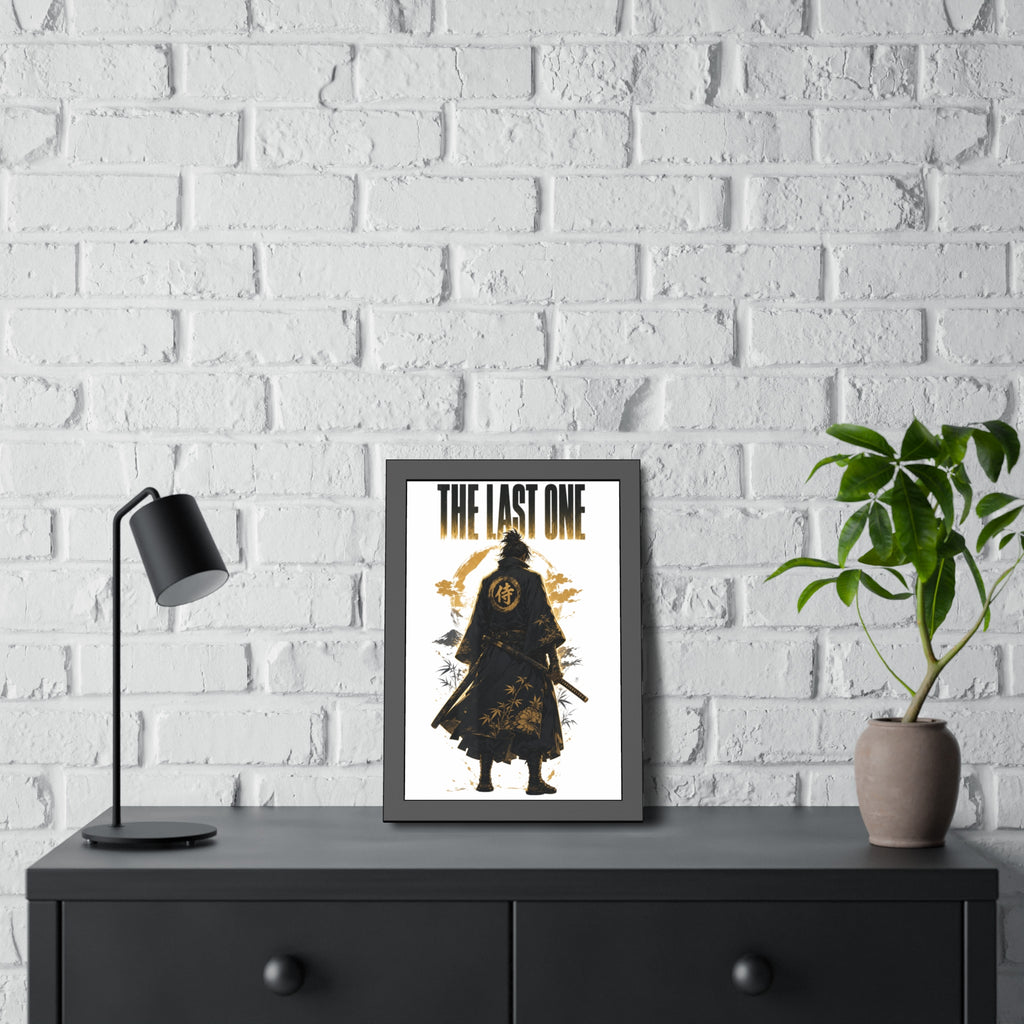 The Last One Samurai Framed Poster — Warrior Silhouette Wall Art