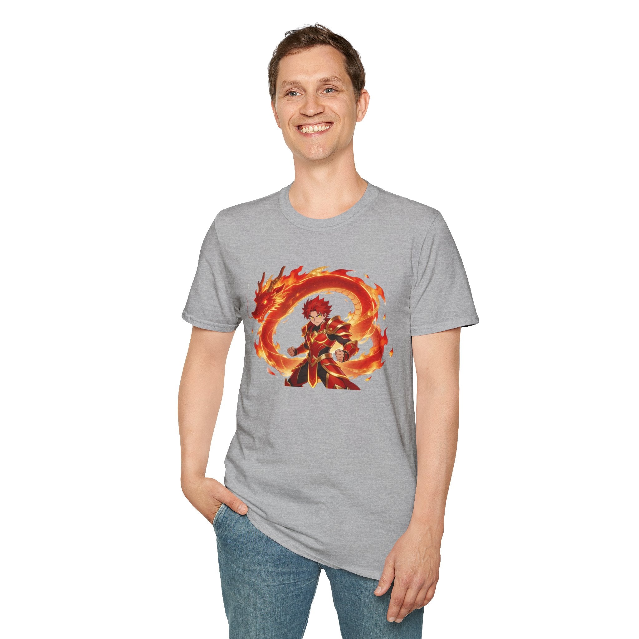 Anime Flame Warrior Graphic Tee