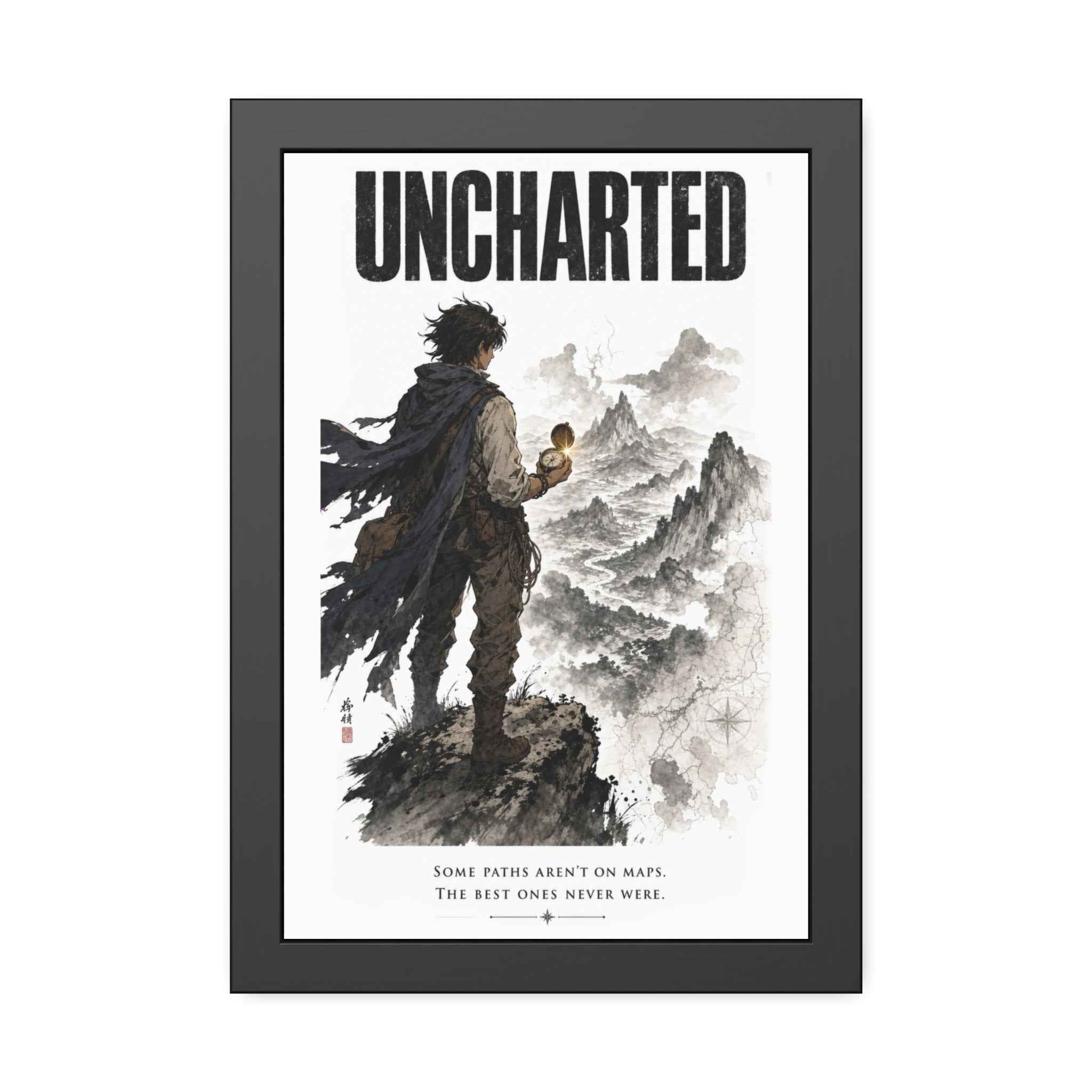 Uncharted Framed Art Print — Adventurer Poster