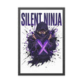Silent Ninja Framed Poster — Purple Assassin Wall Art