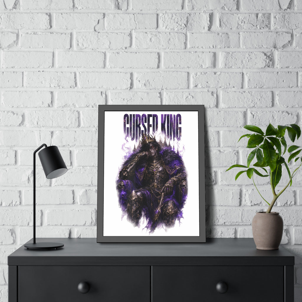 Cursed King Framed Poster — Dark Fantasy Wall Art
