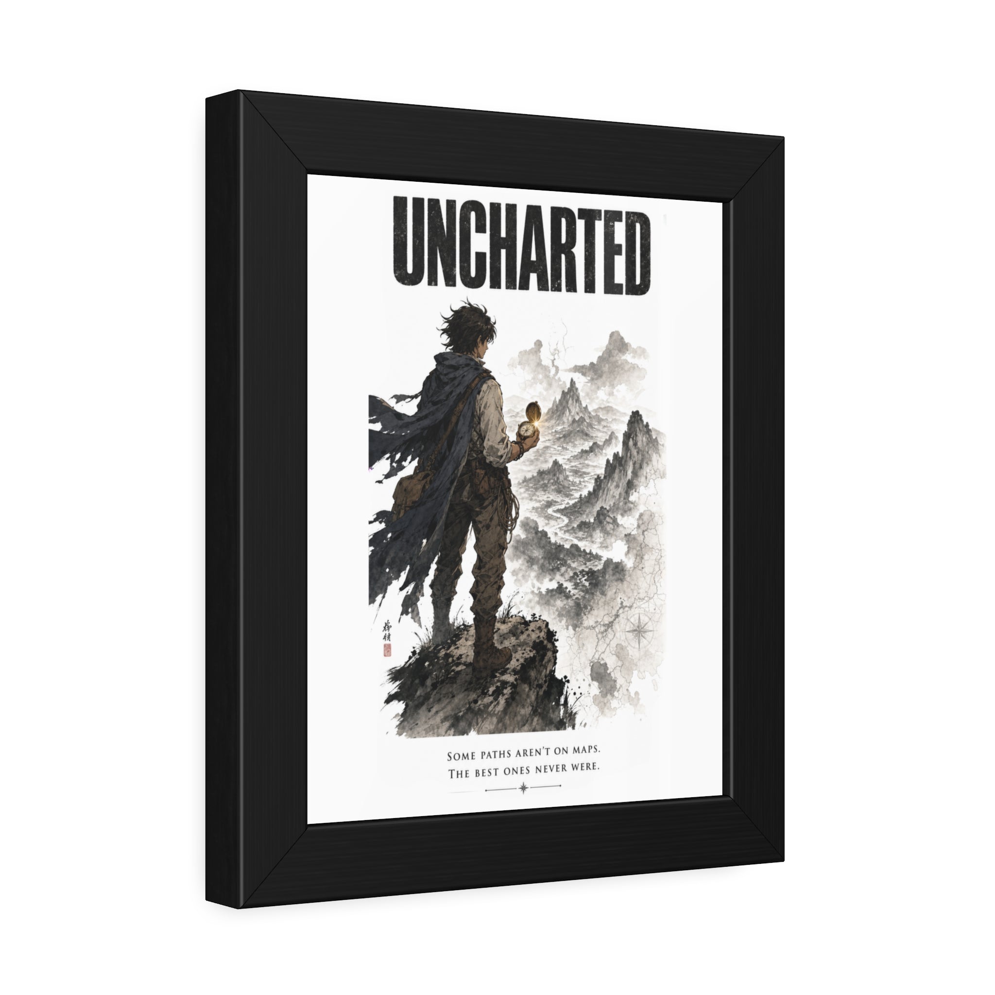 Uncharted Framed Art Print — Adventurer Poster