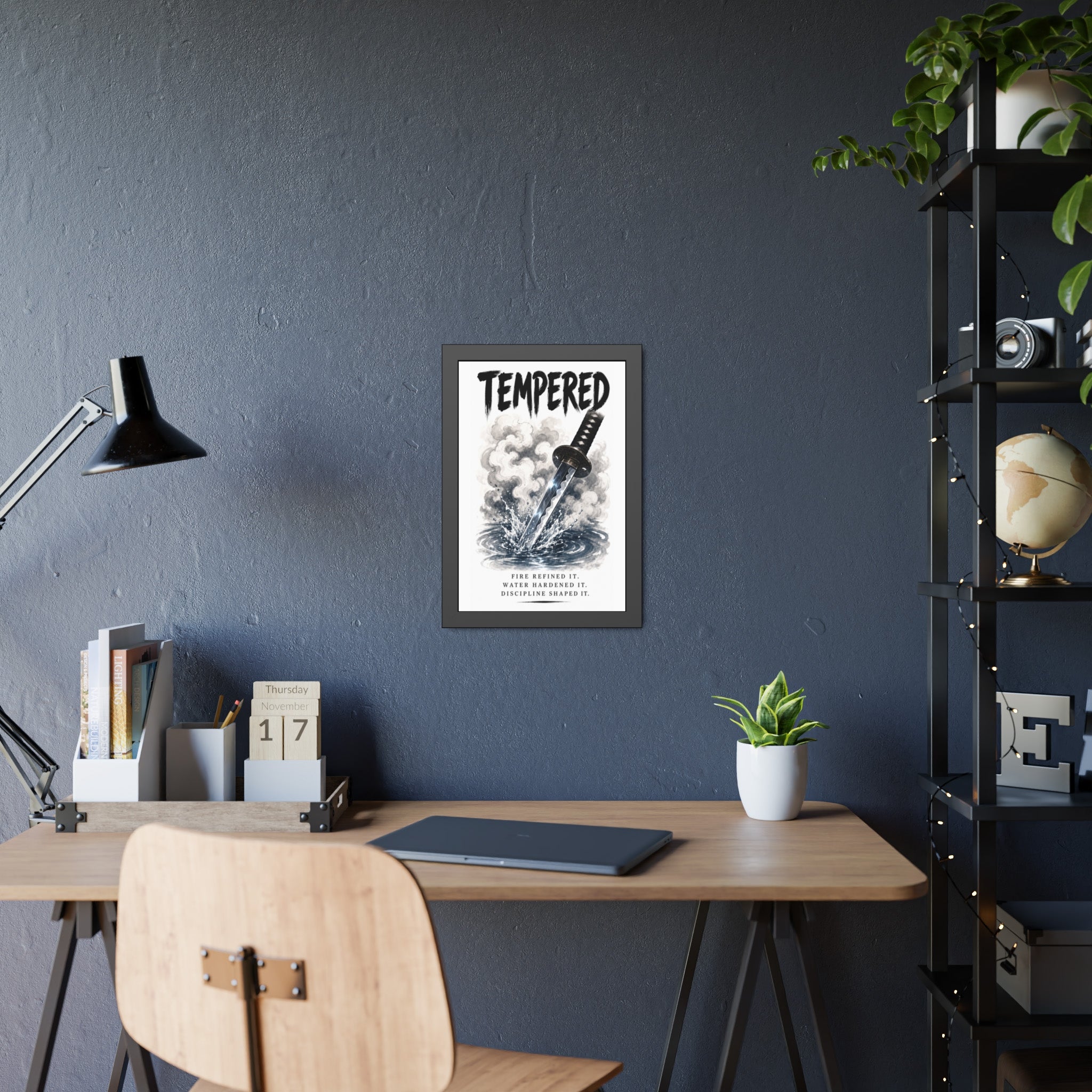 Tempered Samurai Sword Framed Poster