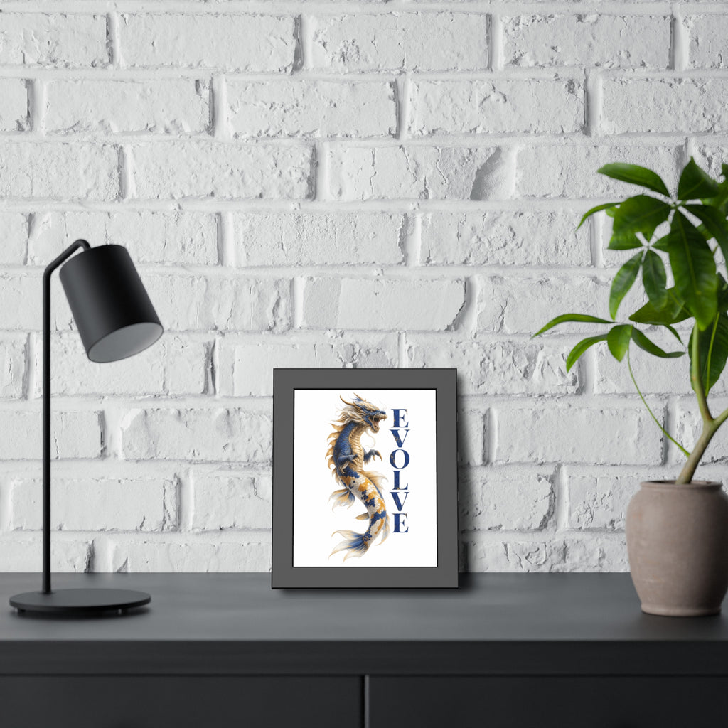 Evolve Dragon Koi Framed Poster