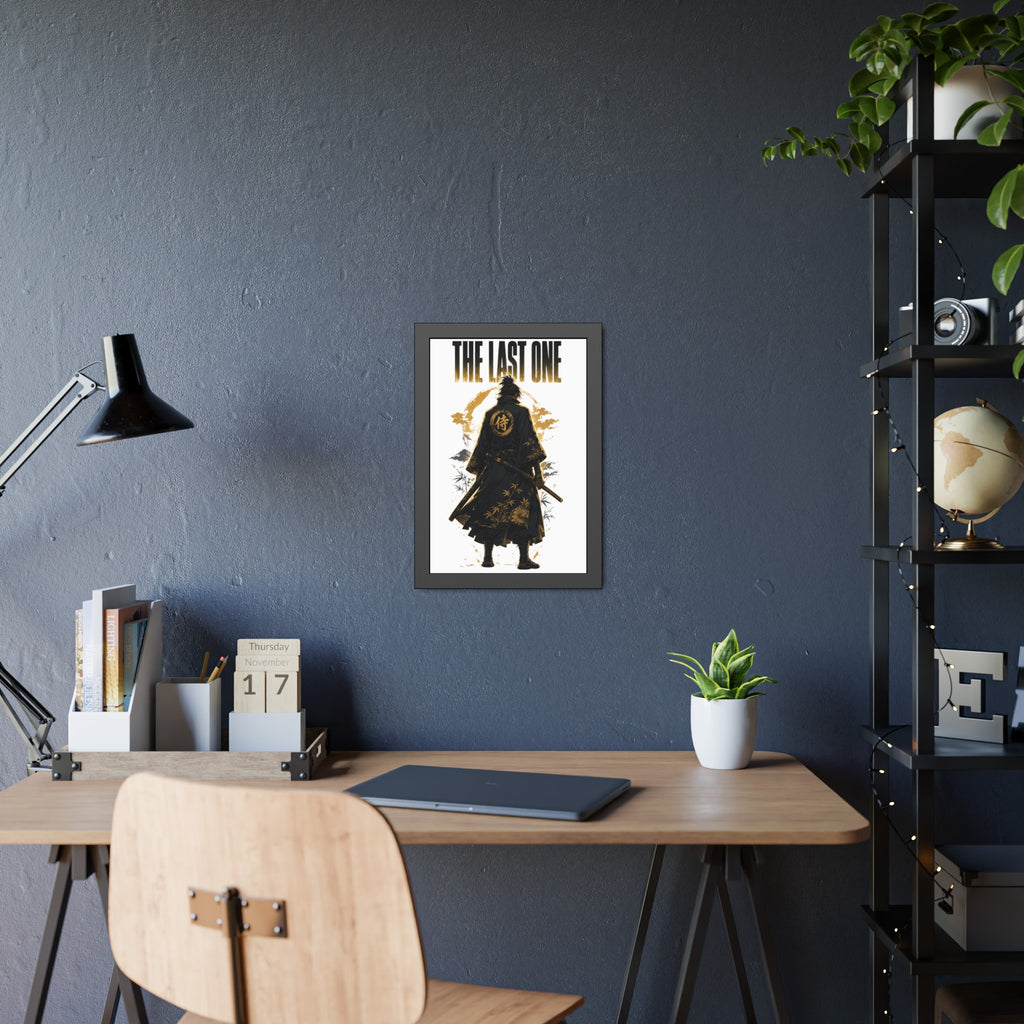 The Last One Samurai Framed Poster — Warrior Silhouette Wall Art
