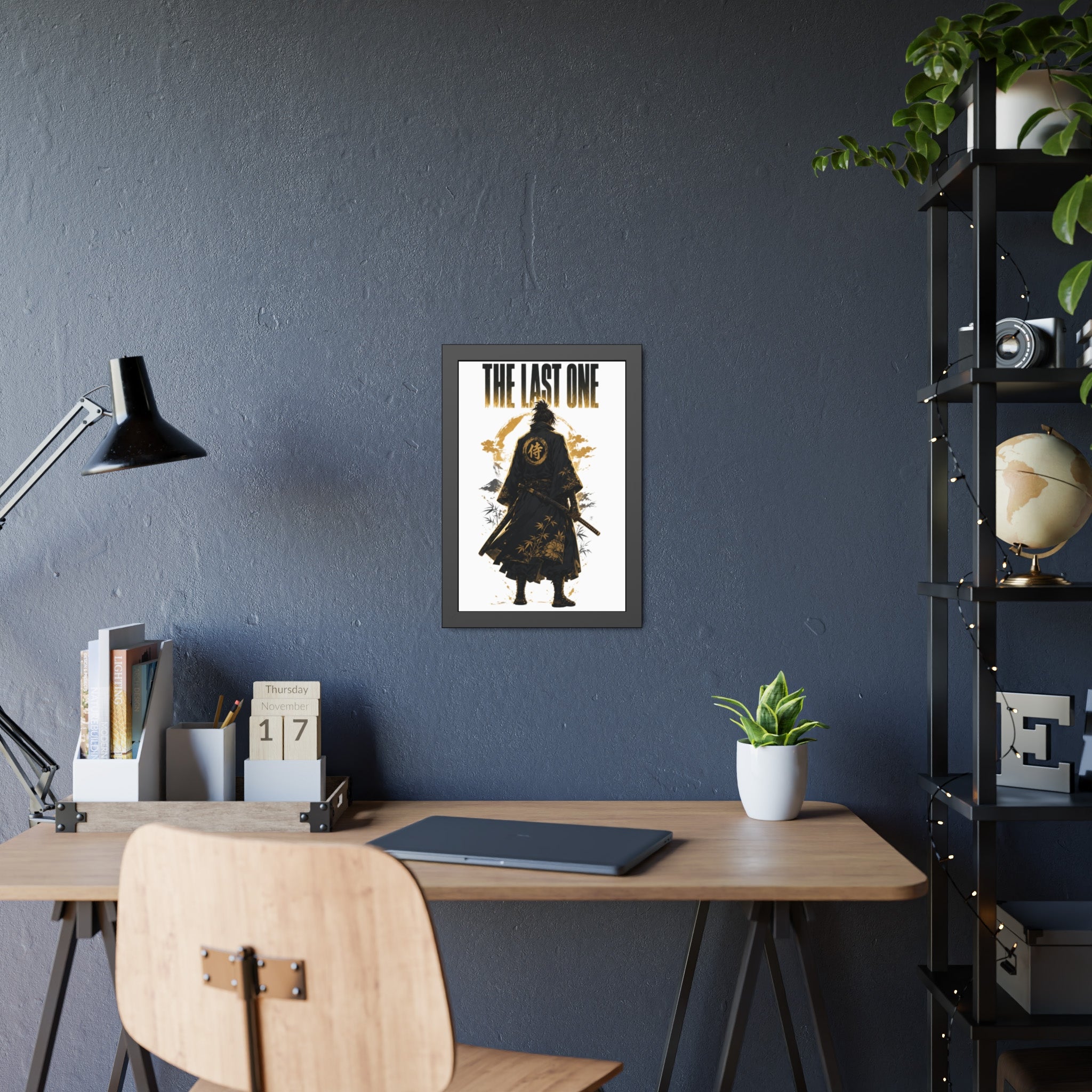 The Last One Samurai Framed Poster — Warrior Silhouette Wall Art