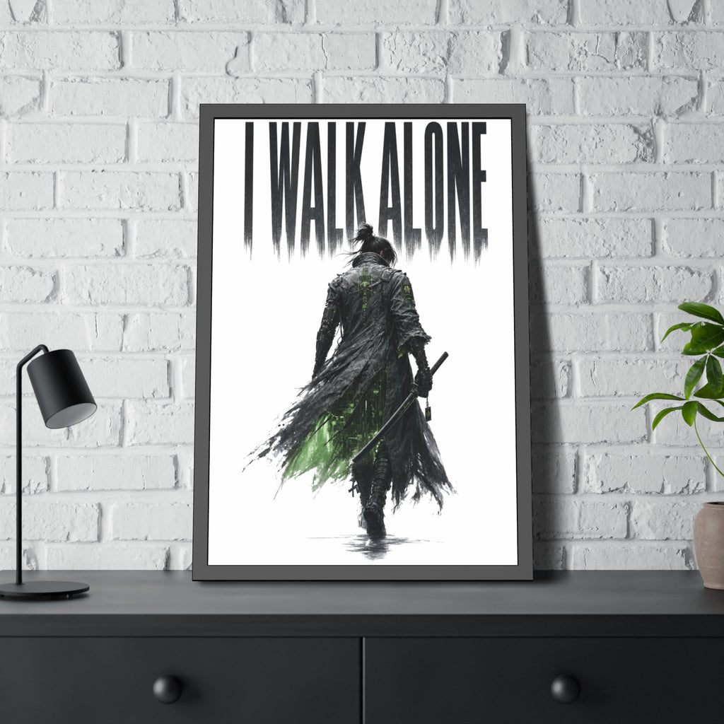 Framed Poster — "I Walk Alone" Dark Fantasy Wall Art