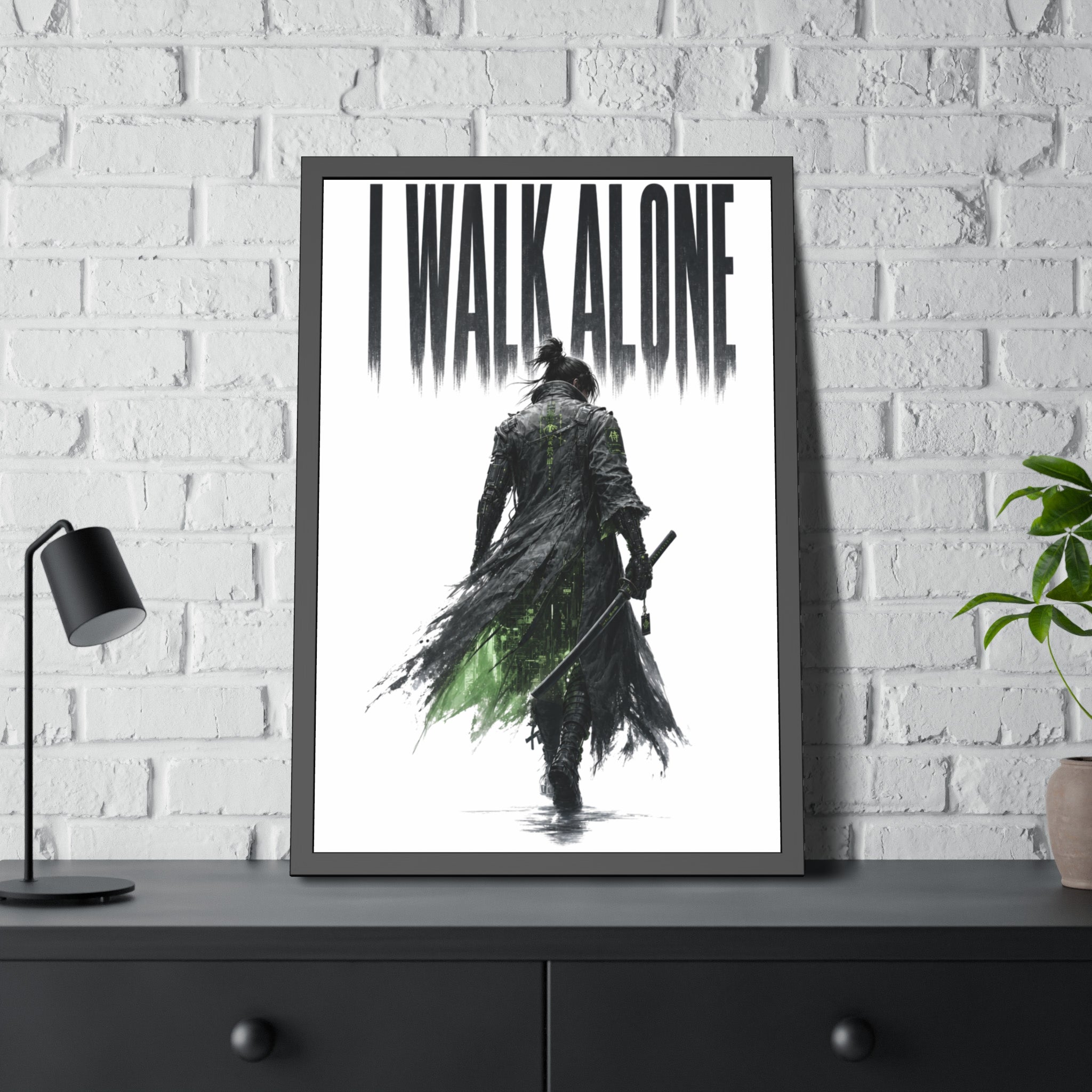 Framed Poster — "I Walk Alone" Dark Fantasy Wall Art