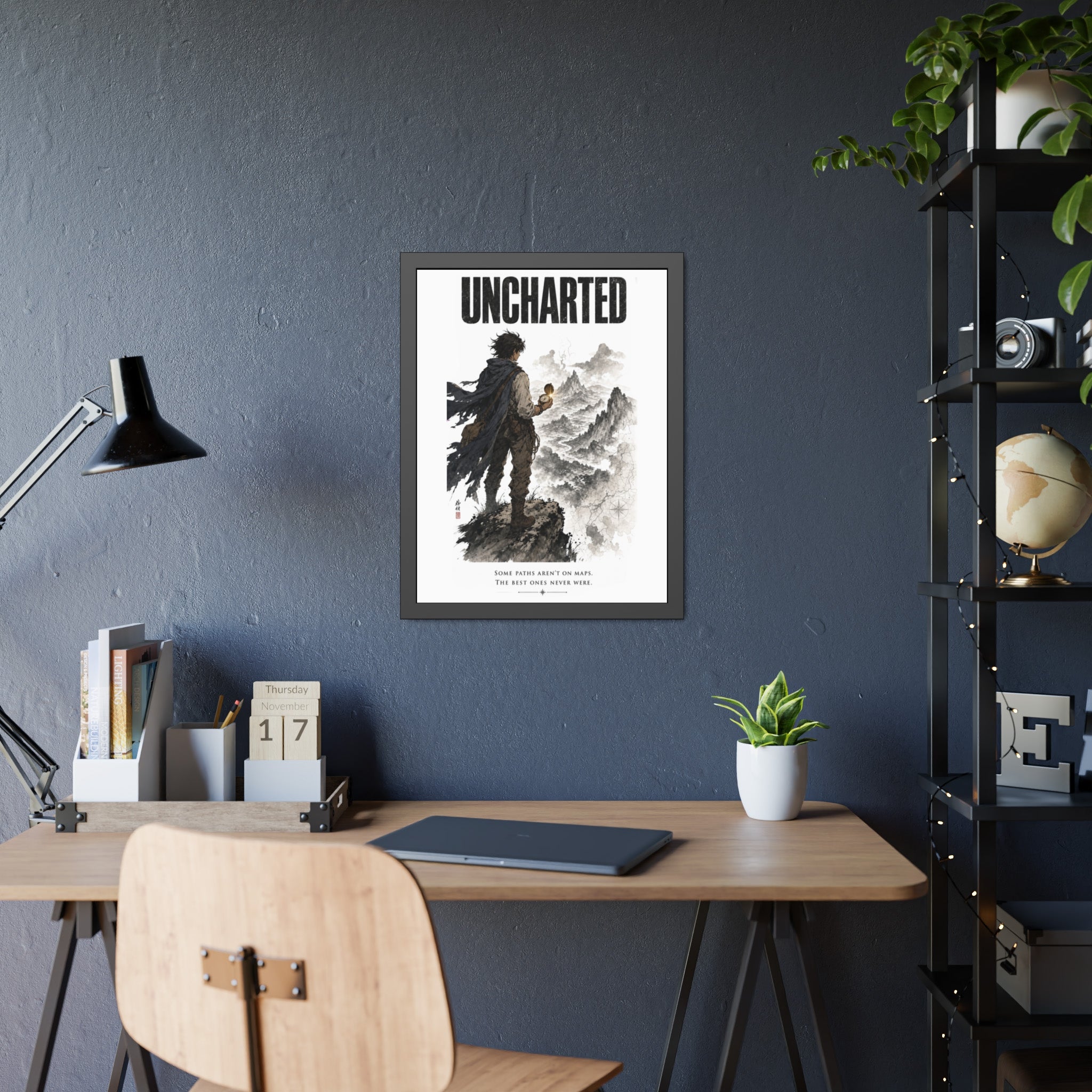 Uncharted Framed Art Print — Adventurer Poster