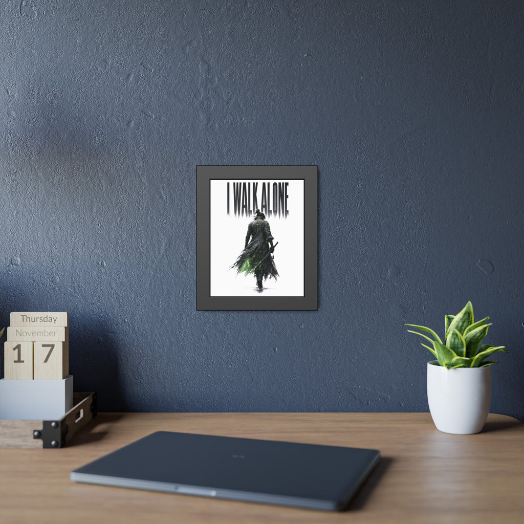 Framed Poster — "I Walk Alone" Dark Fantasy Wall Art