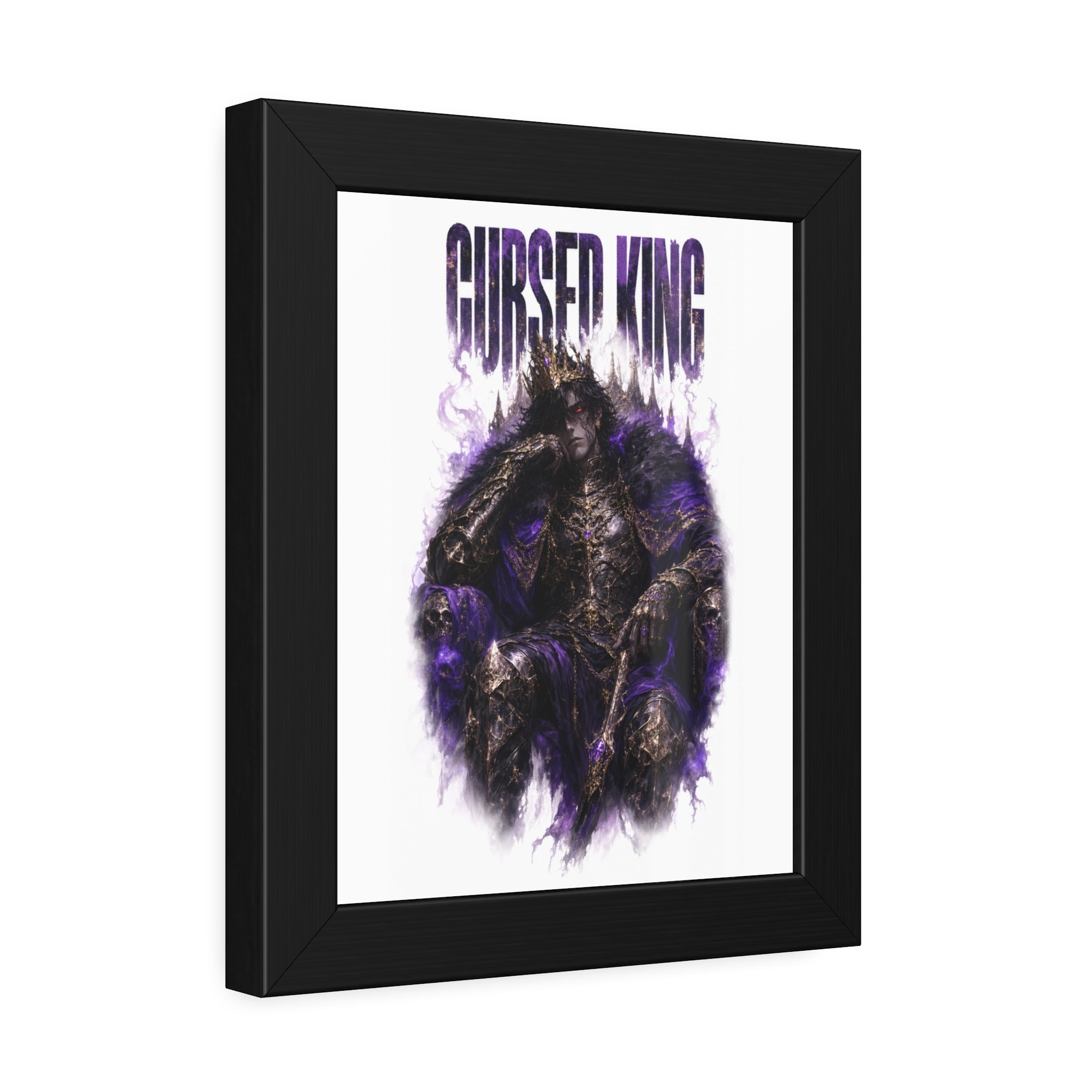 Cursed King Framed Poster — Dark Fantasy Wall Art