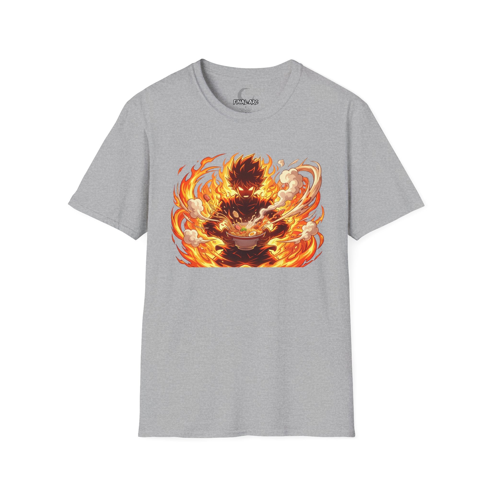 Flaming Anime Ramen Warrior T‑Shirt