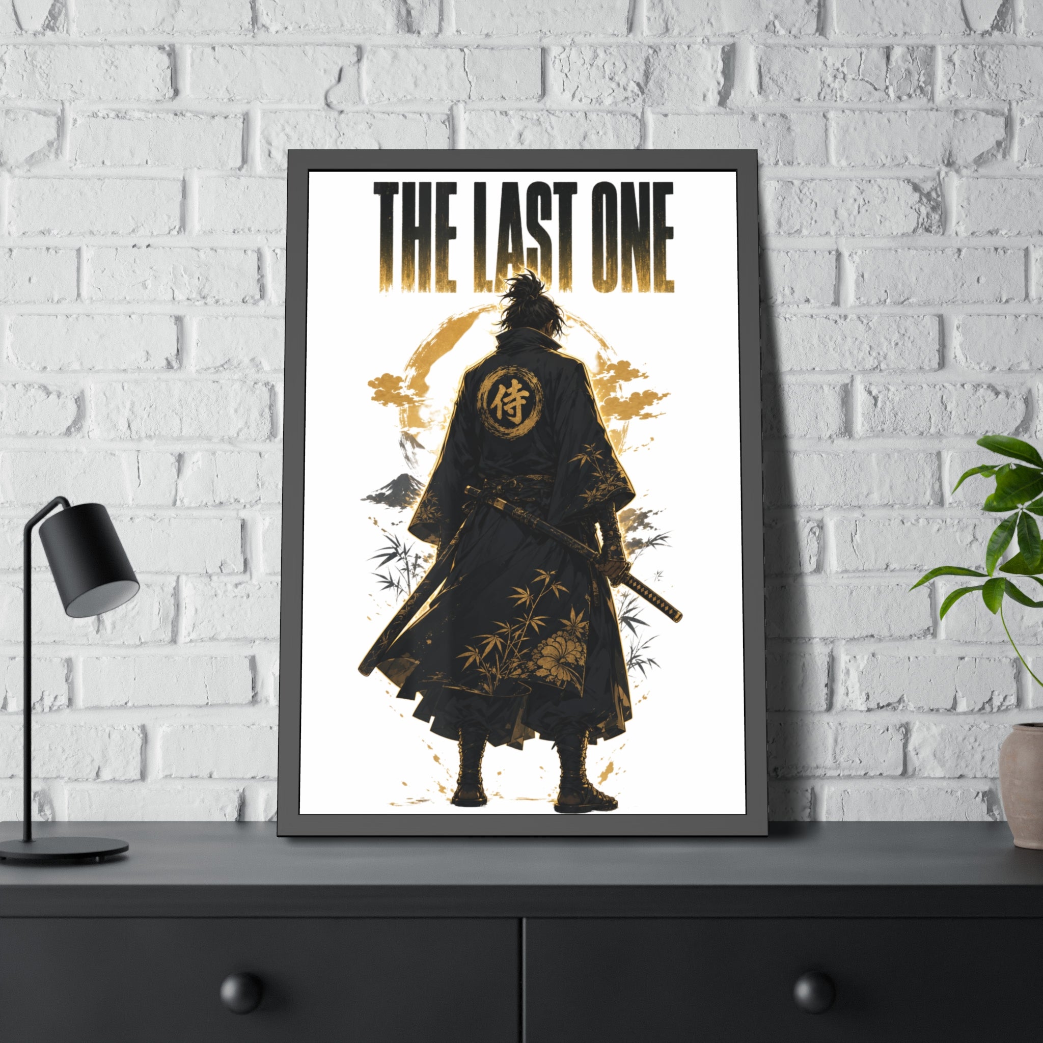 The Last One Samurai Framed Poster — Warrior Silhouette Wall Art
