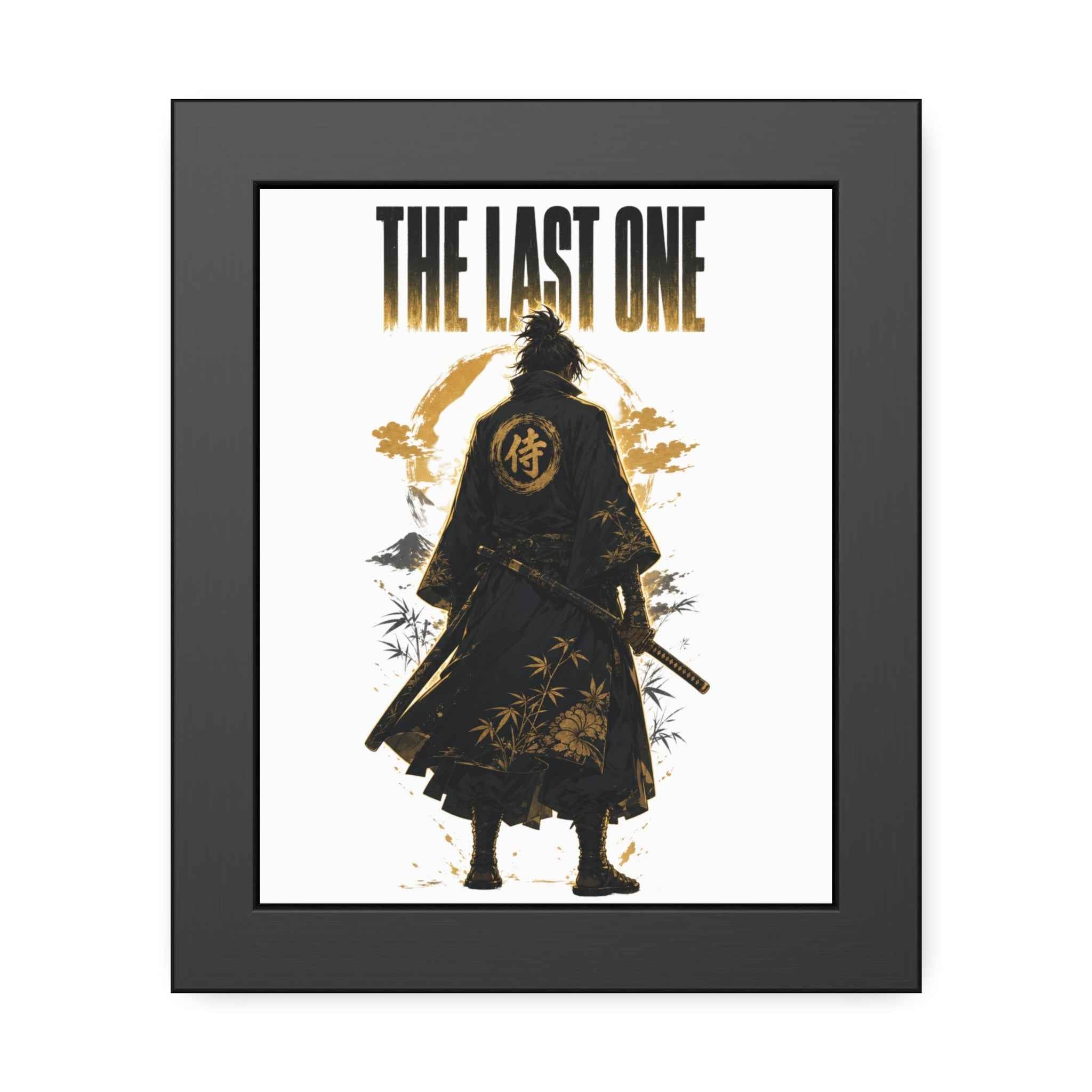 The Last One Samurai Framed Poster — Warrior Silhouette Wall Art