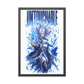 Untouchable Framed Art Poster — Blue Fantasy Sorceress Print