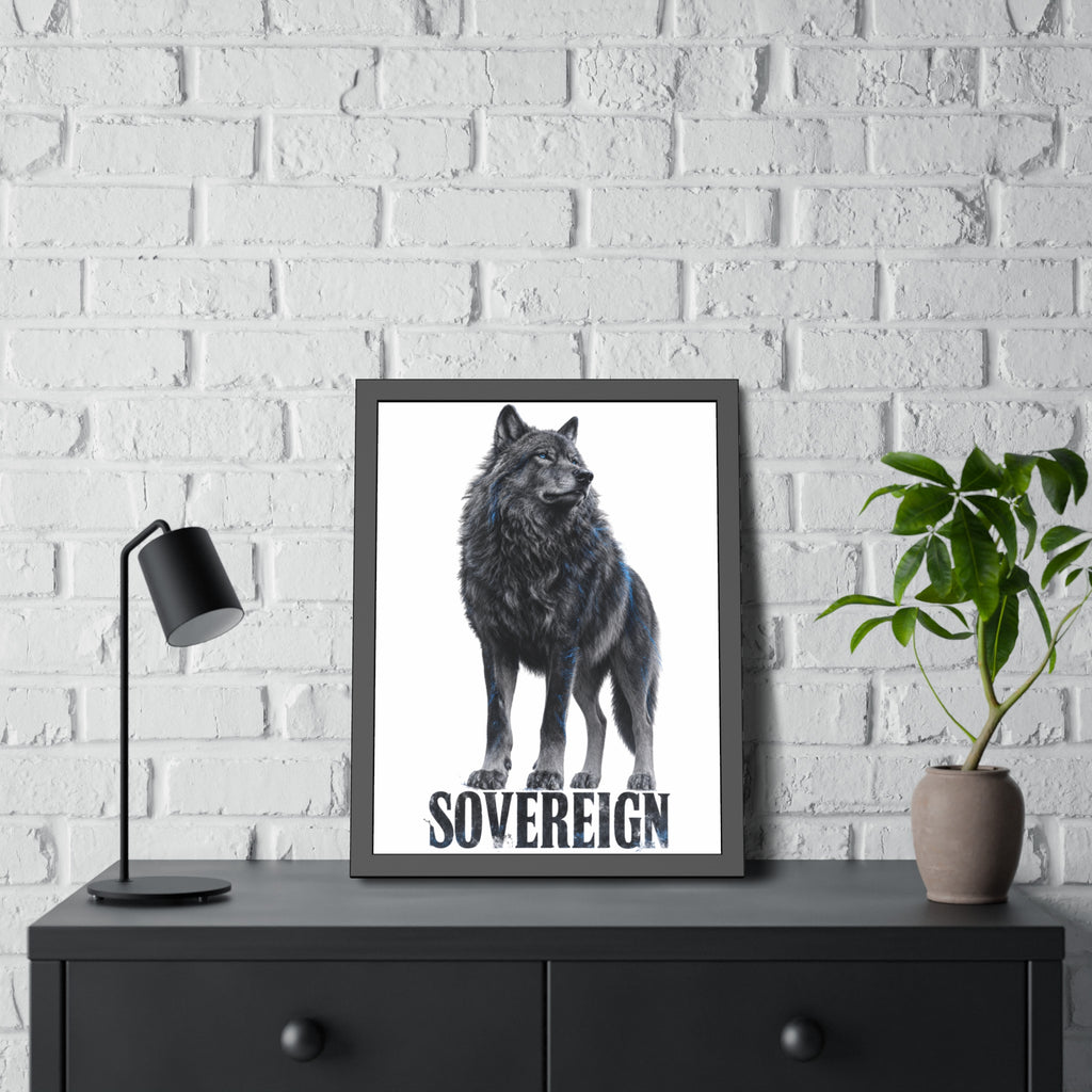 Framed Poster — Sovereign Wolf Art Print