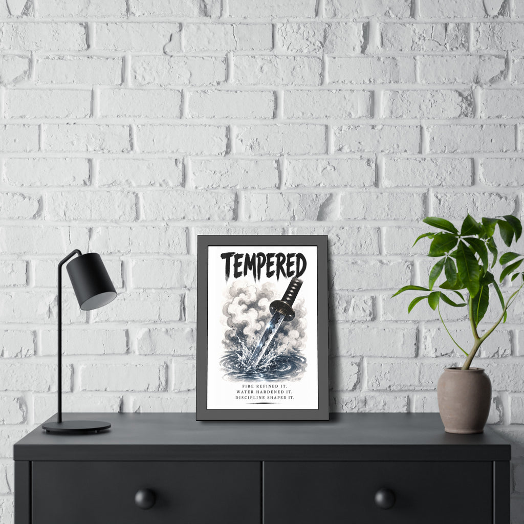 Tempered Samurai Sword Framed Poster