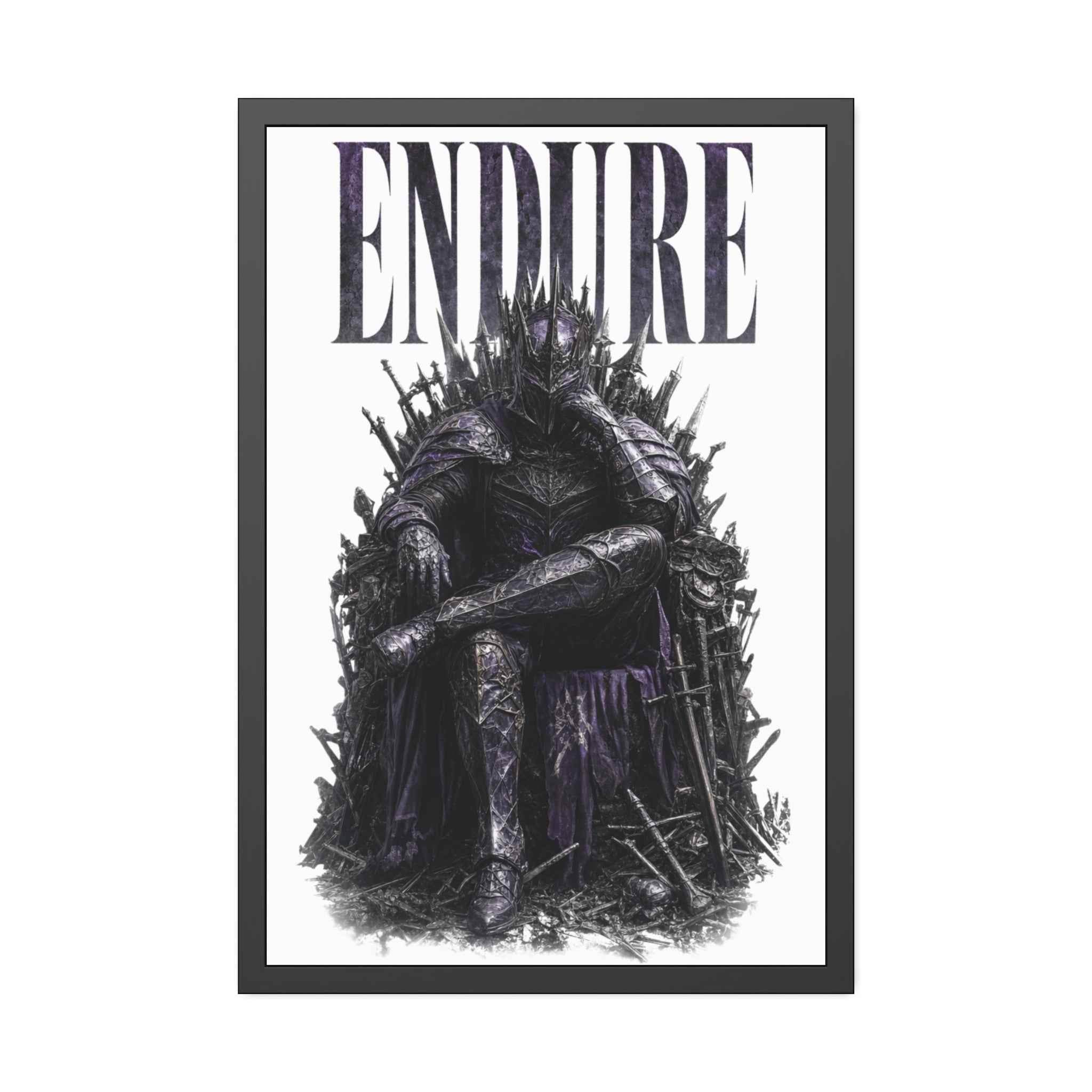 Endure Framed Poster — Dark Knight Throne  Art