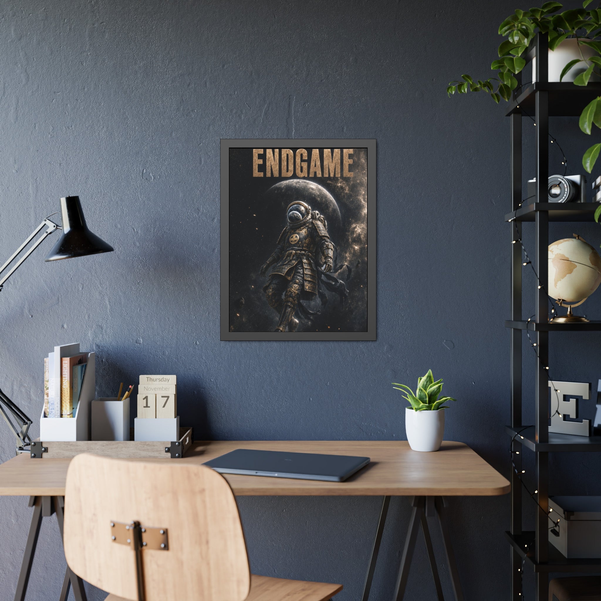 Framed Poster — "ENDGAME" Astronaut Space Art