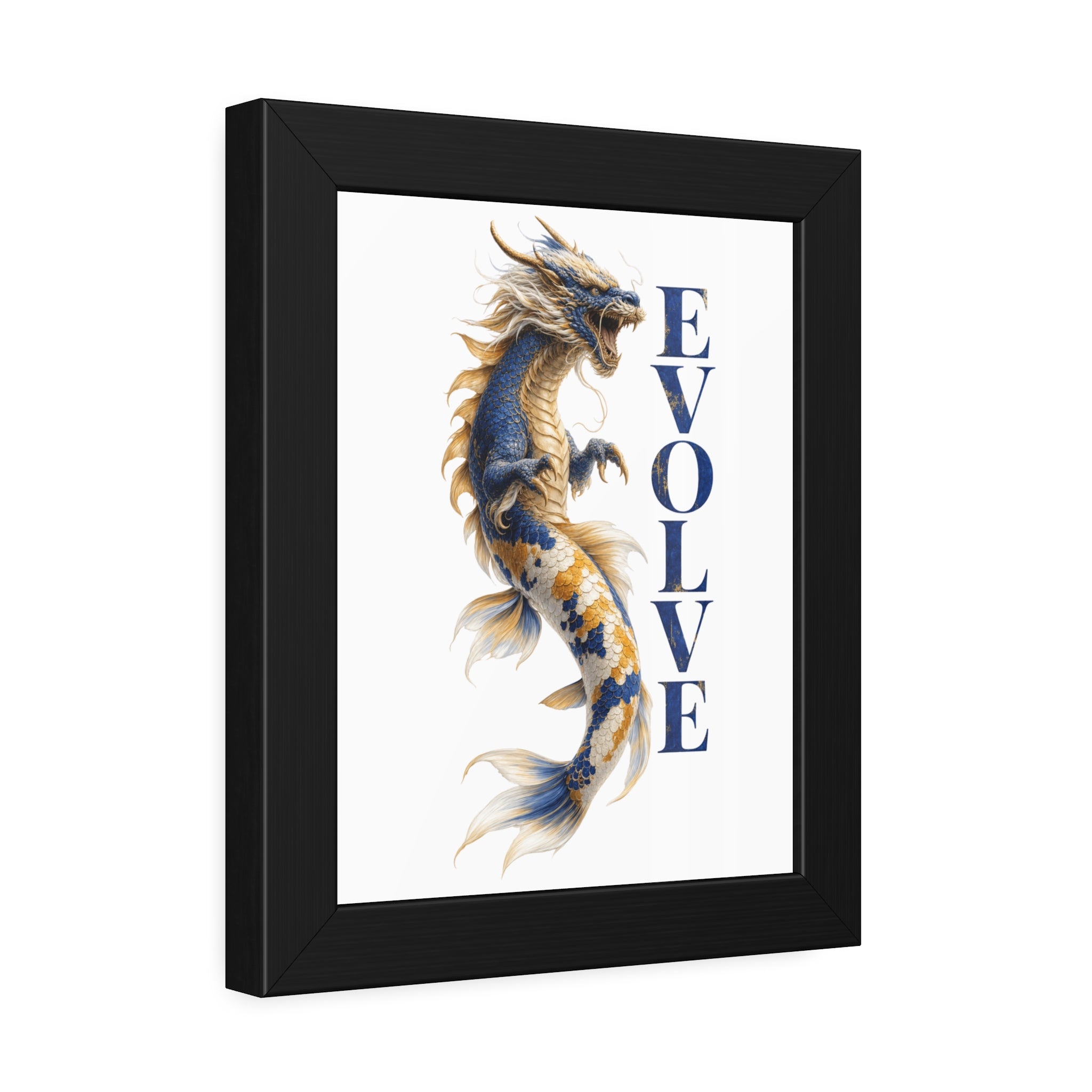 Evolve Dragon Koi Framed Poster