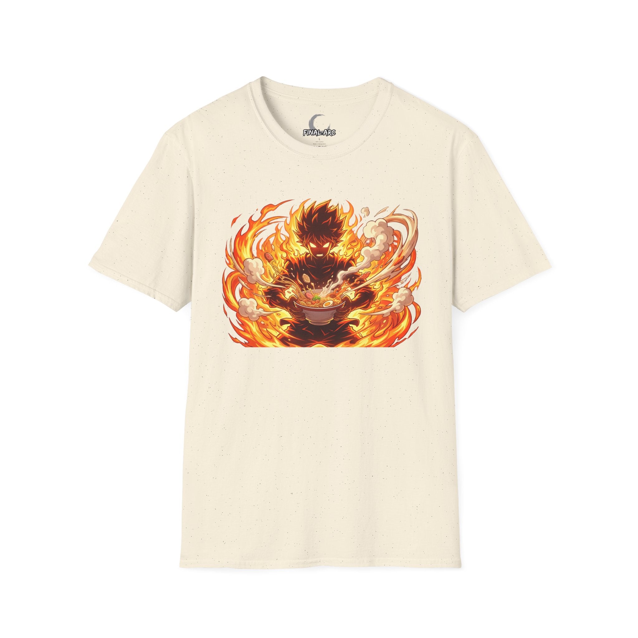 Flaming Anime Ramen Warrior T‑Shirt