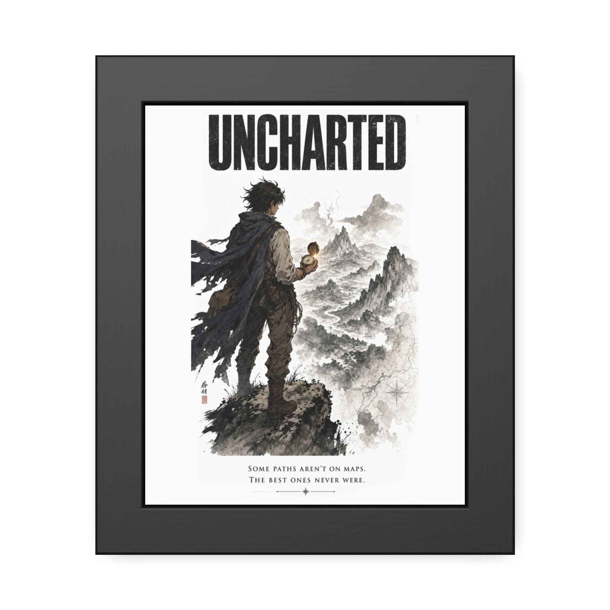 Uncharted Framed Art Print — Adventurer Poster