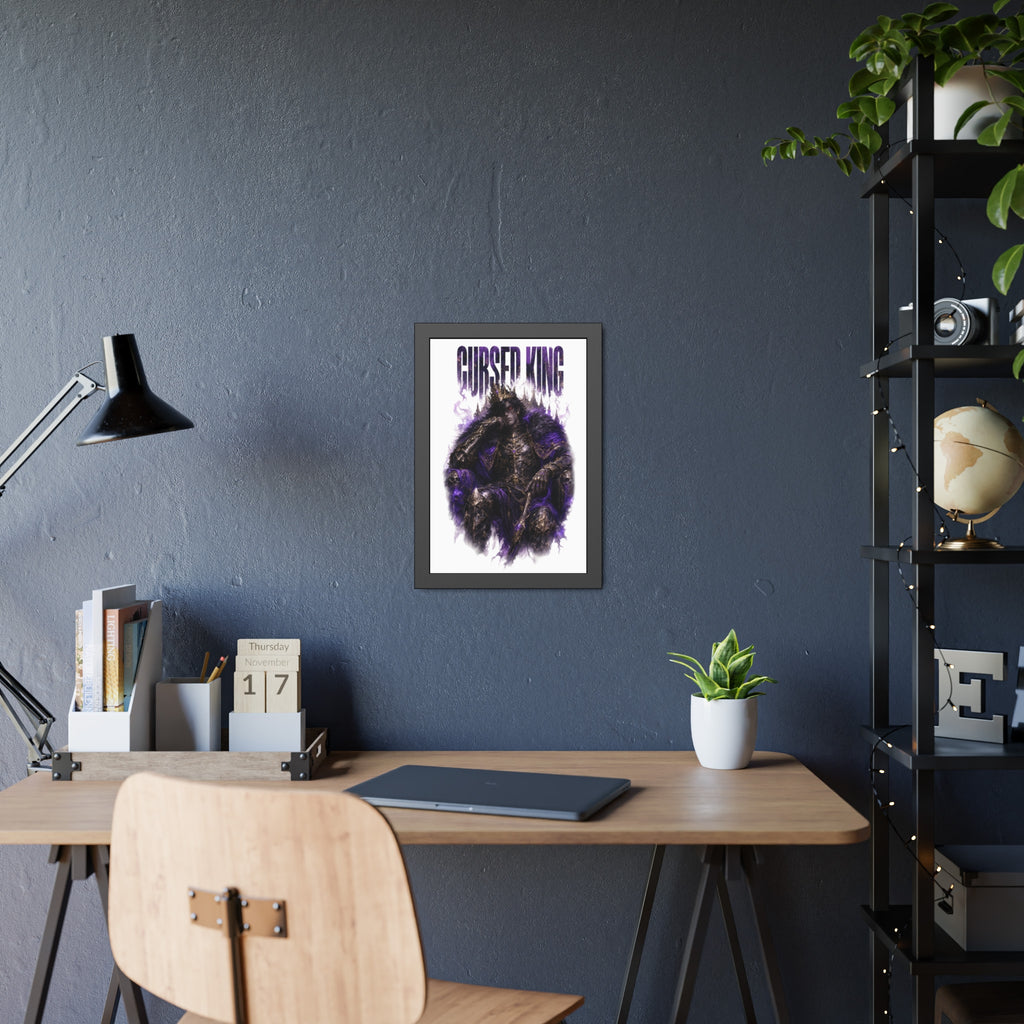 Cursed King Framed Poster — Dark Fantasy Wall Art