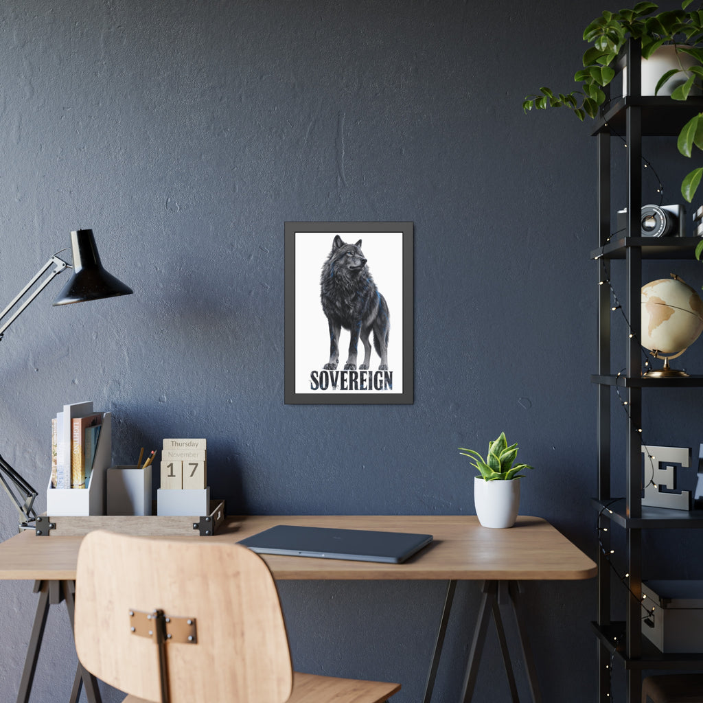 Framed Poster — Sovereign Wolf Art Print