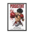 Framed Poster — "Persistent" Motivational Boxing Art