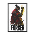 Forged Warrior Framed Poster — Samurai Fantasy Art Print