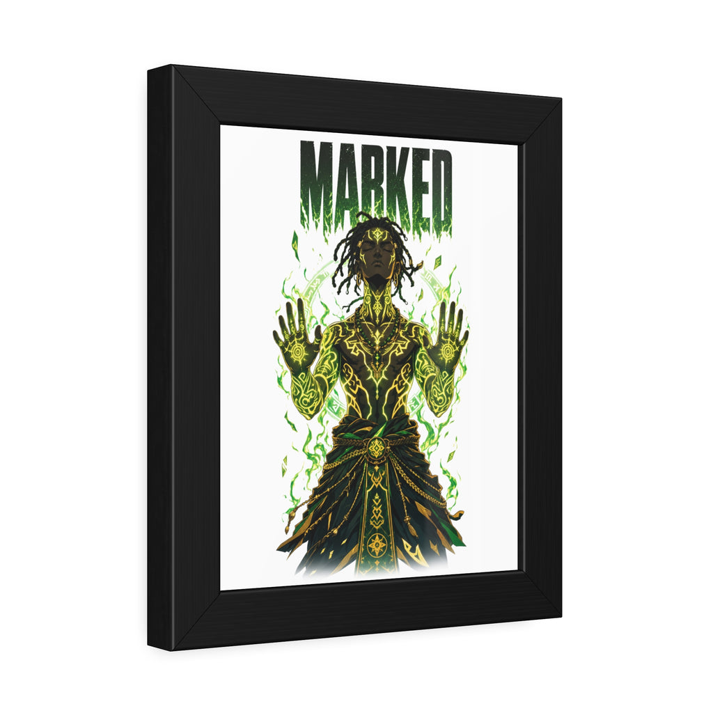 Framed Poster — "MARKED" Mystic Warrior Art Print