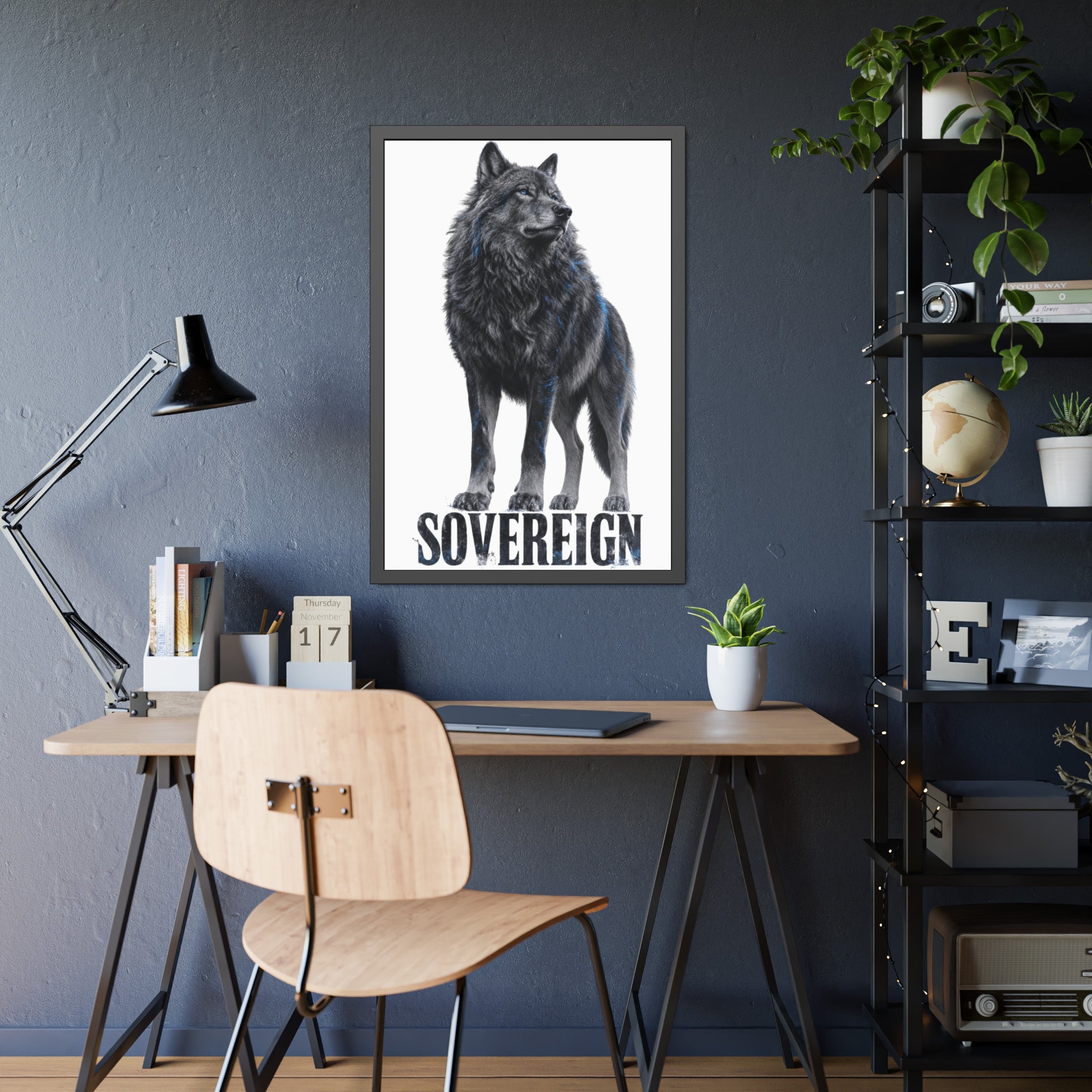 Framed Poster — Sovereign Wolf Art Print