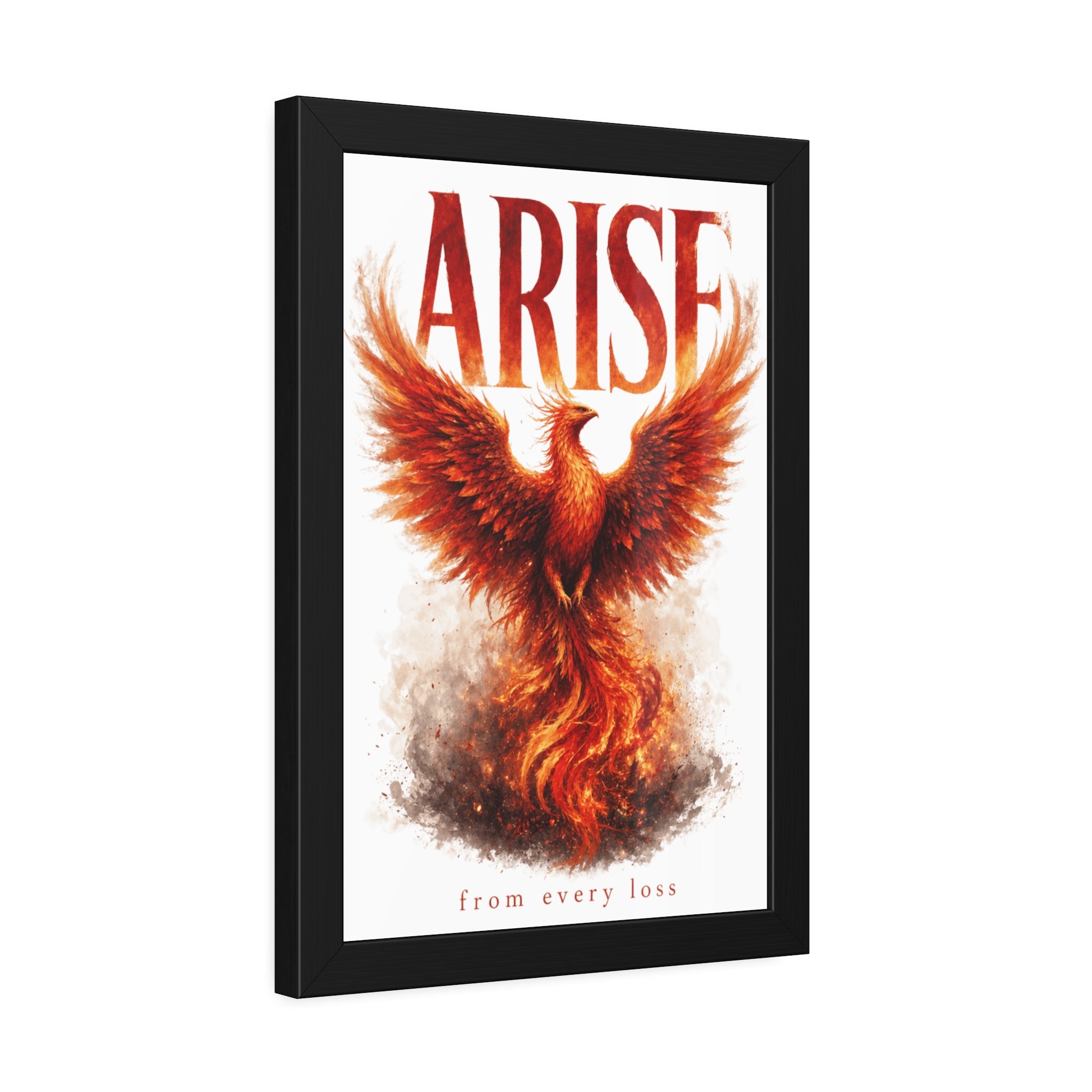 Framed Poster — "ARISE" Phoenix Art Print (Inspirational Wall Decor)