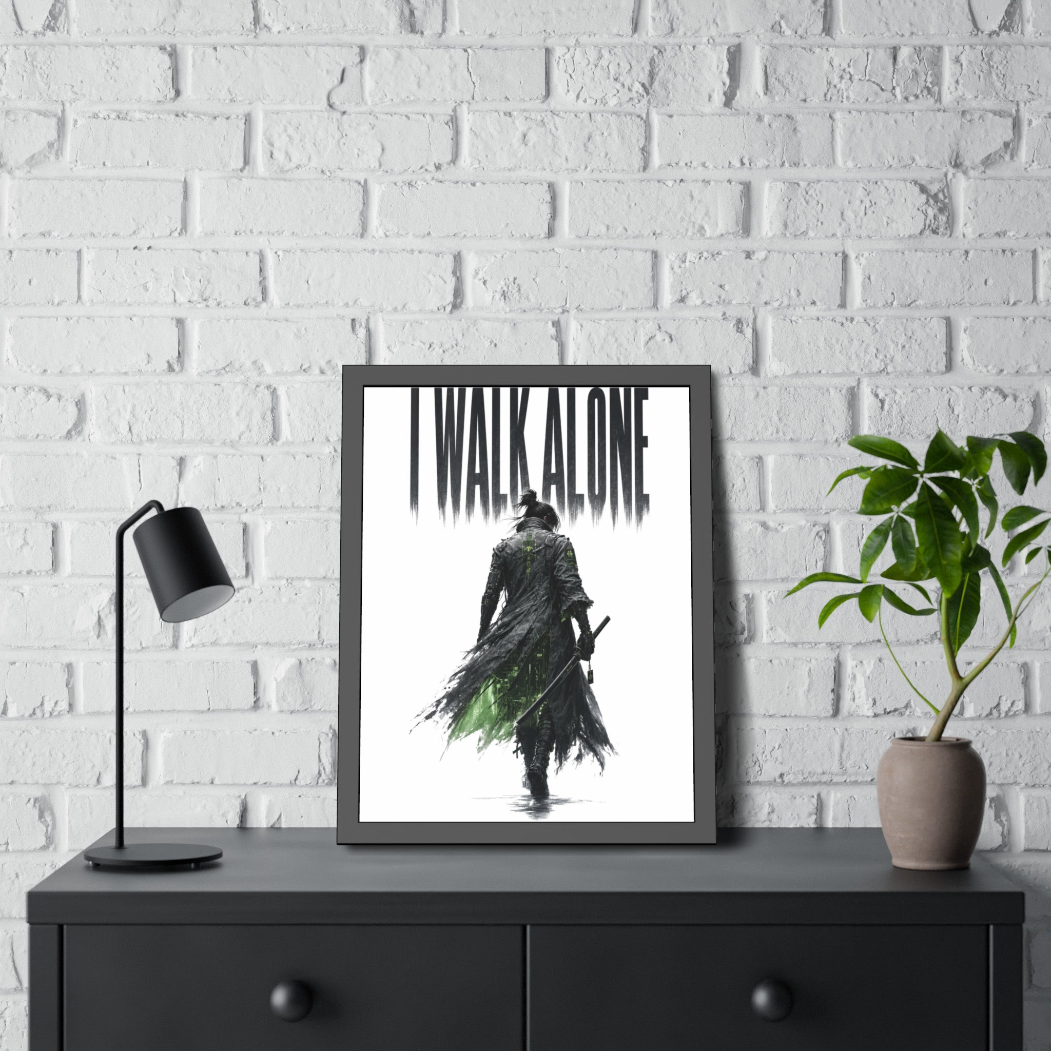 Framed Poster — "I Walk Alone" Dark Fantasy Wall Art