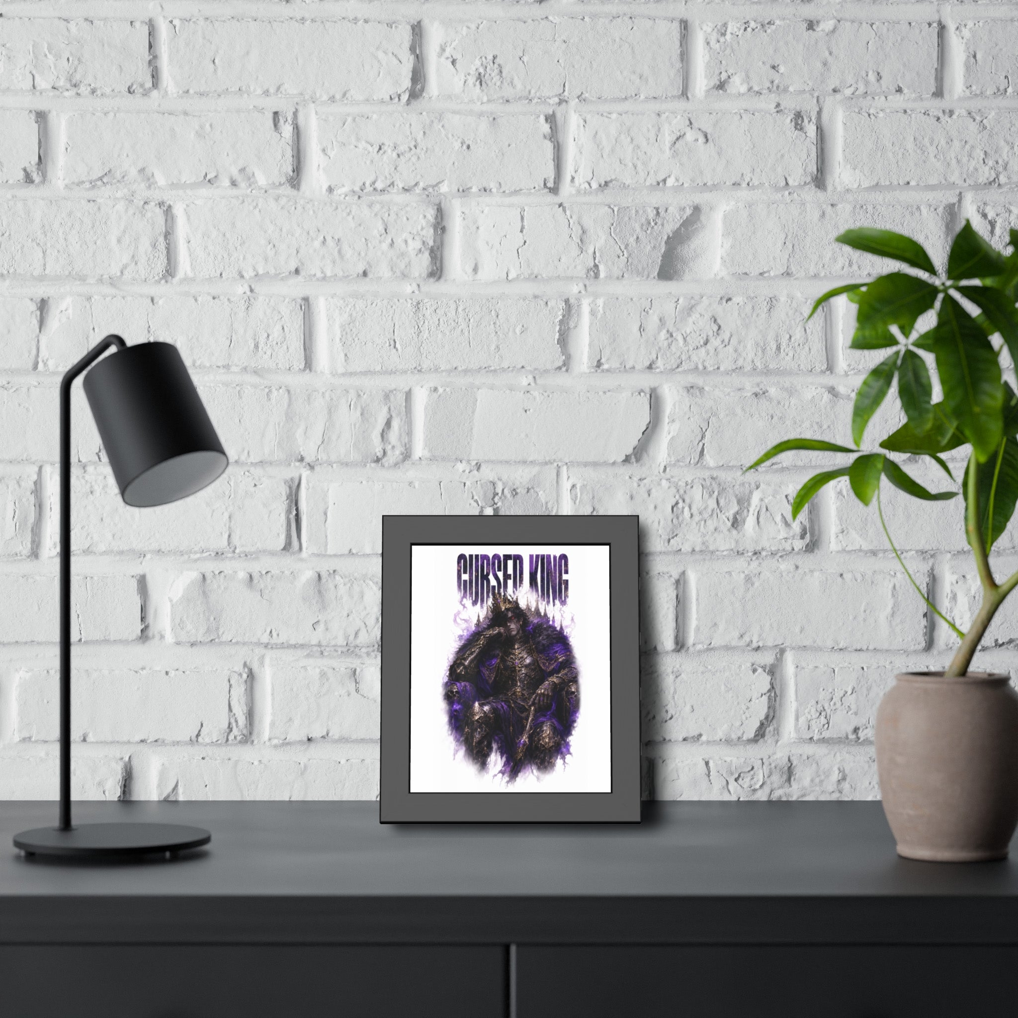 Cursed King Framed Poster — Dark Fantasy Wall Art
