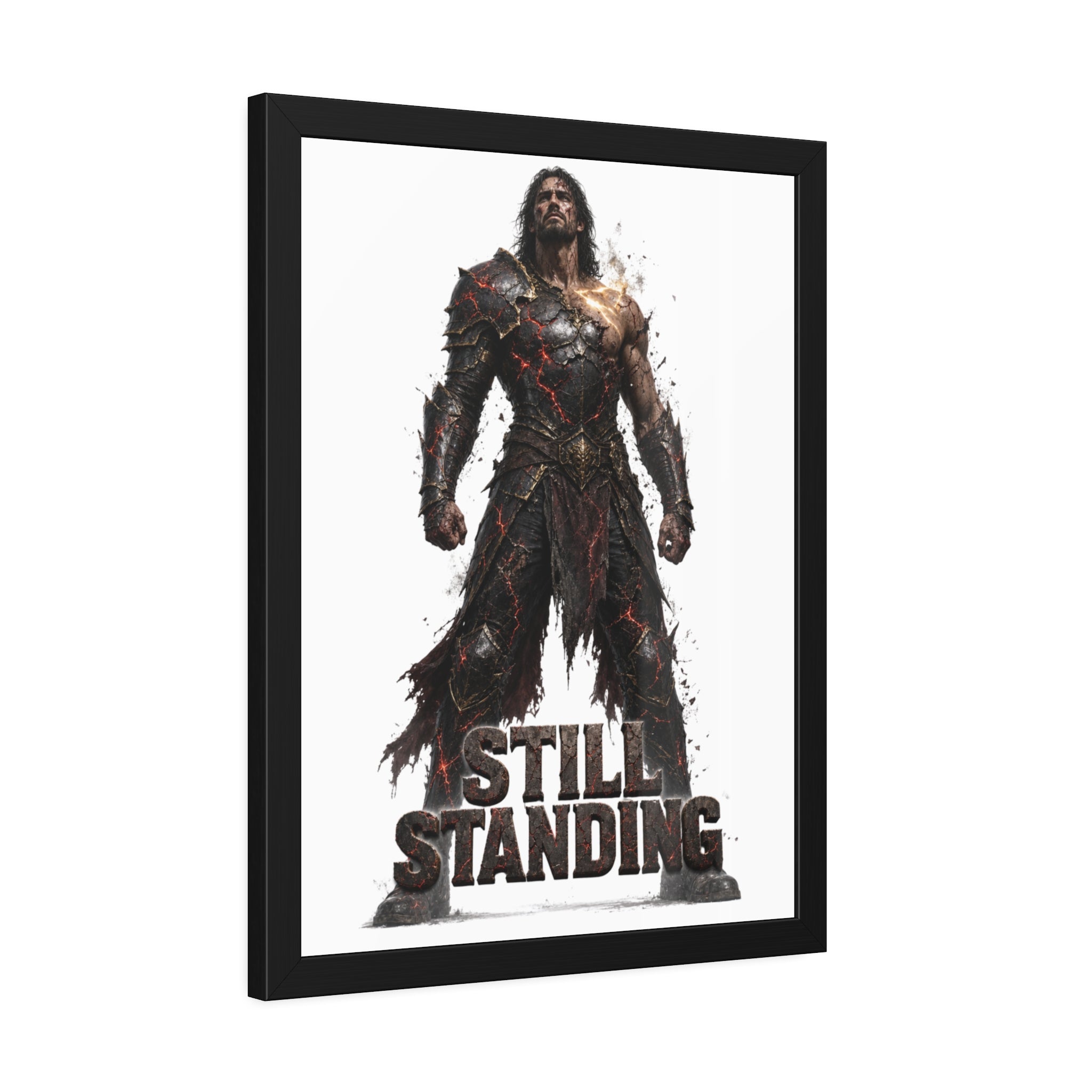 Still Standing Framed Poster —  Warrior Art Print