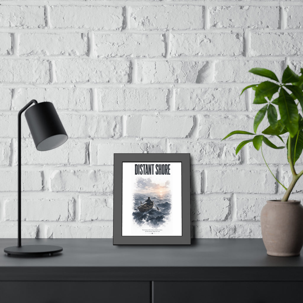 Poster — "Distant Shore" Framed Nautical Art Print