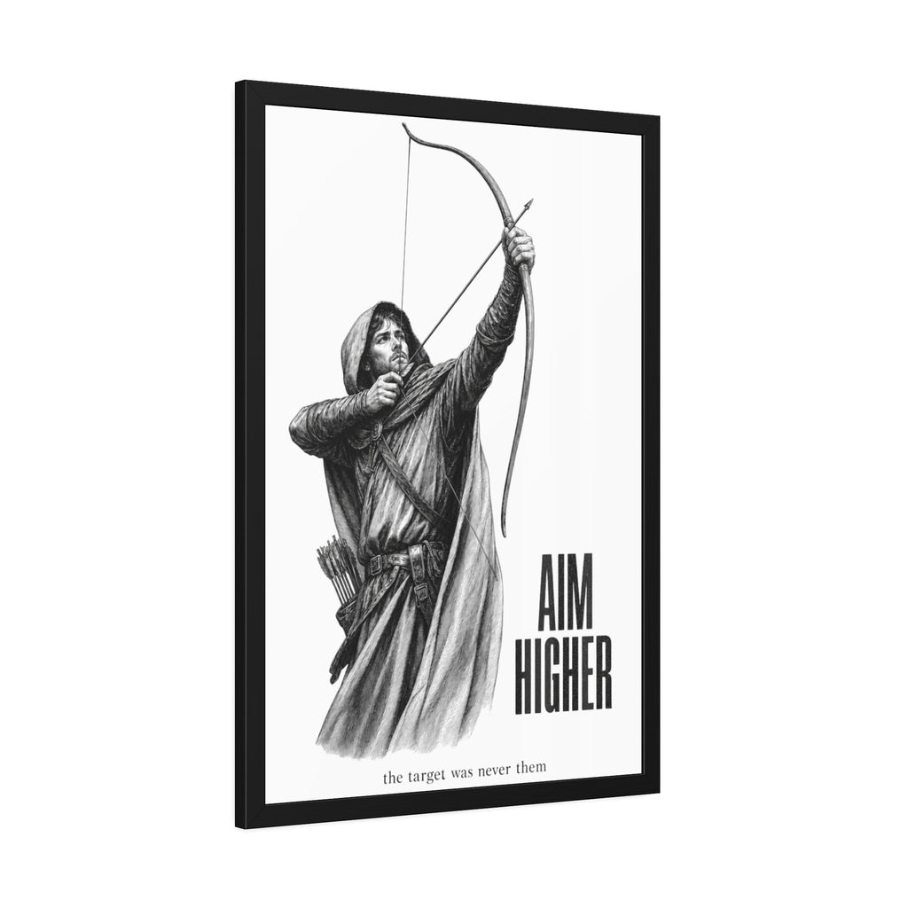 Aim Higher Framed Poster — Archer Wall Art Motivational Print
