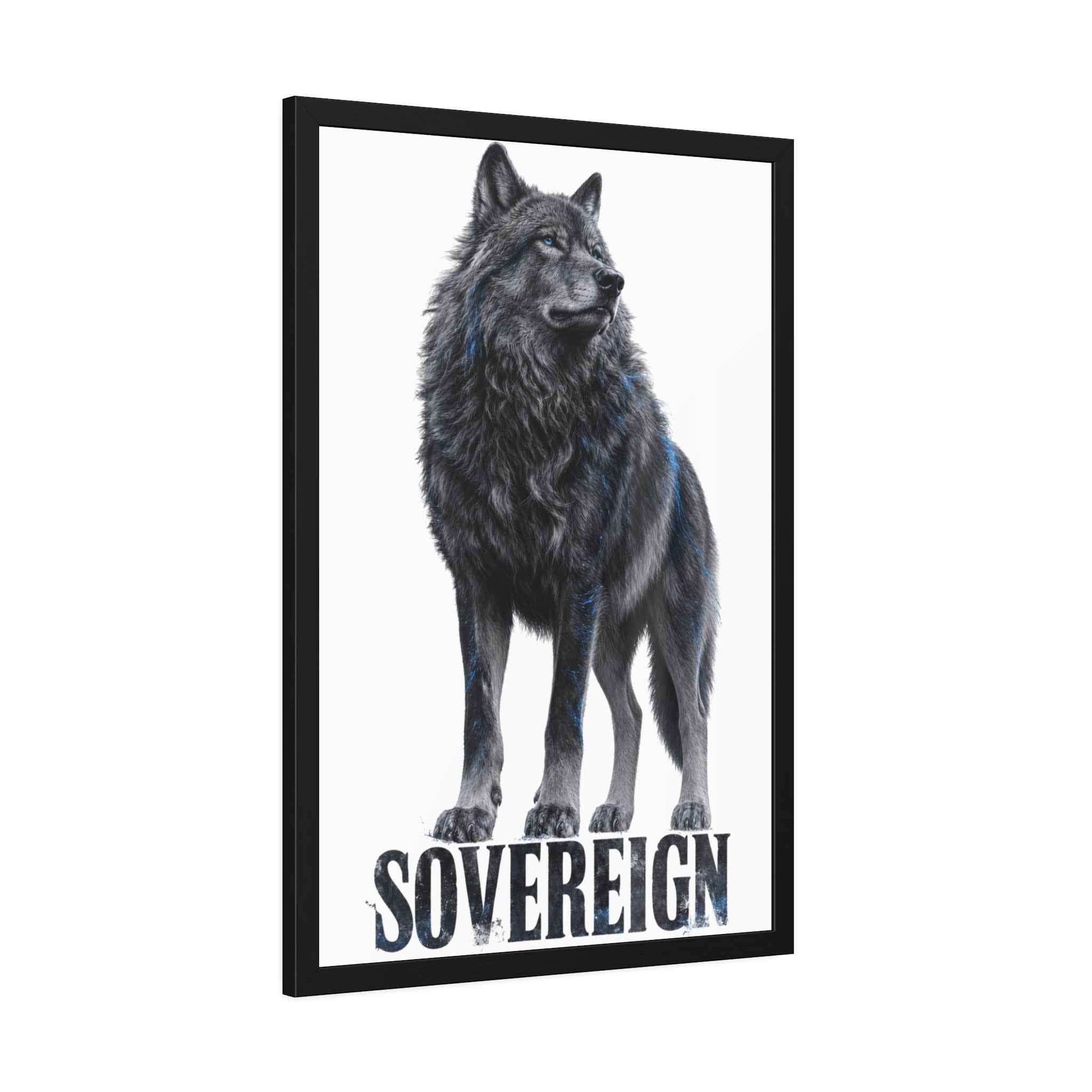 Framed Poster — Sovereign Wolf Art Print
