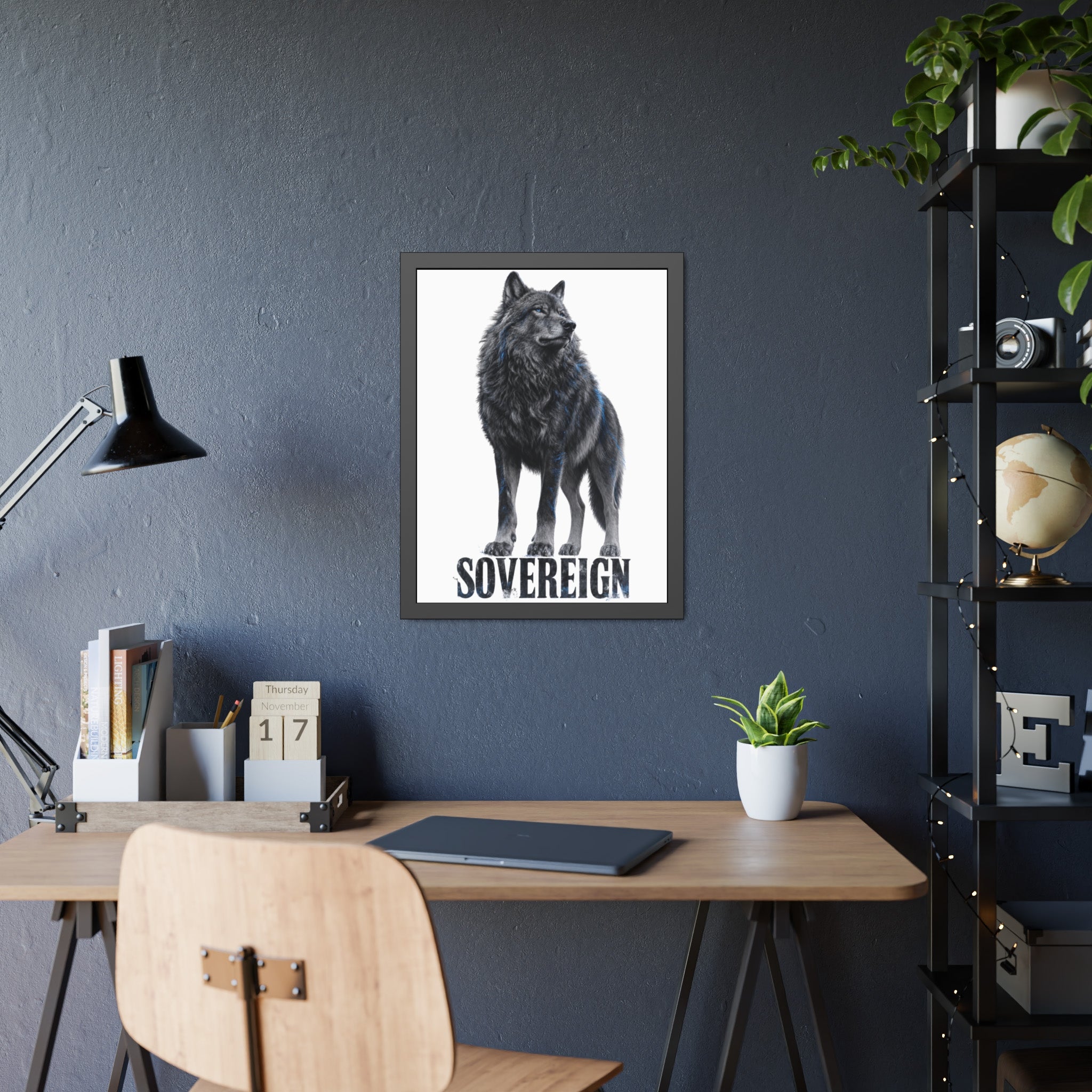 Framed Poster — Sovereign Wolf Art Print