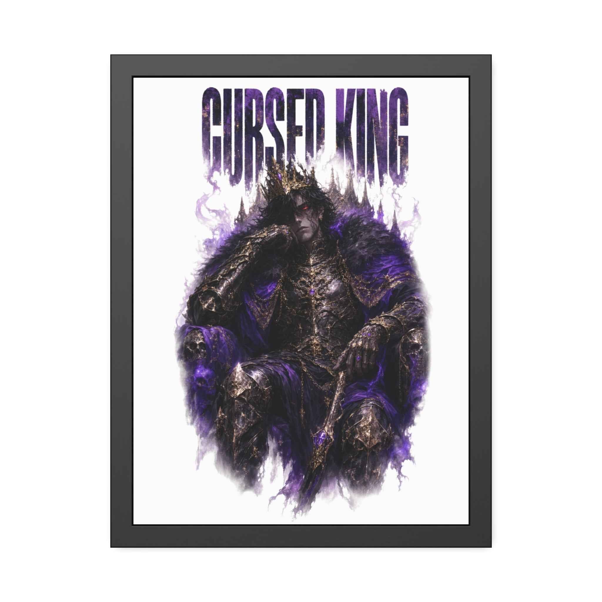 Cursed King Framed Poster — Dark Fantasy Wall Art