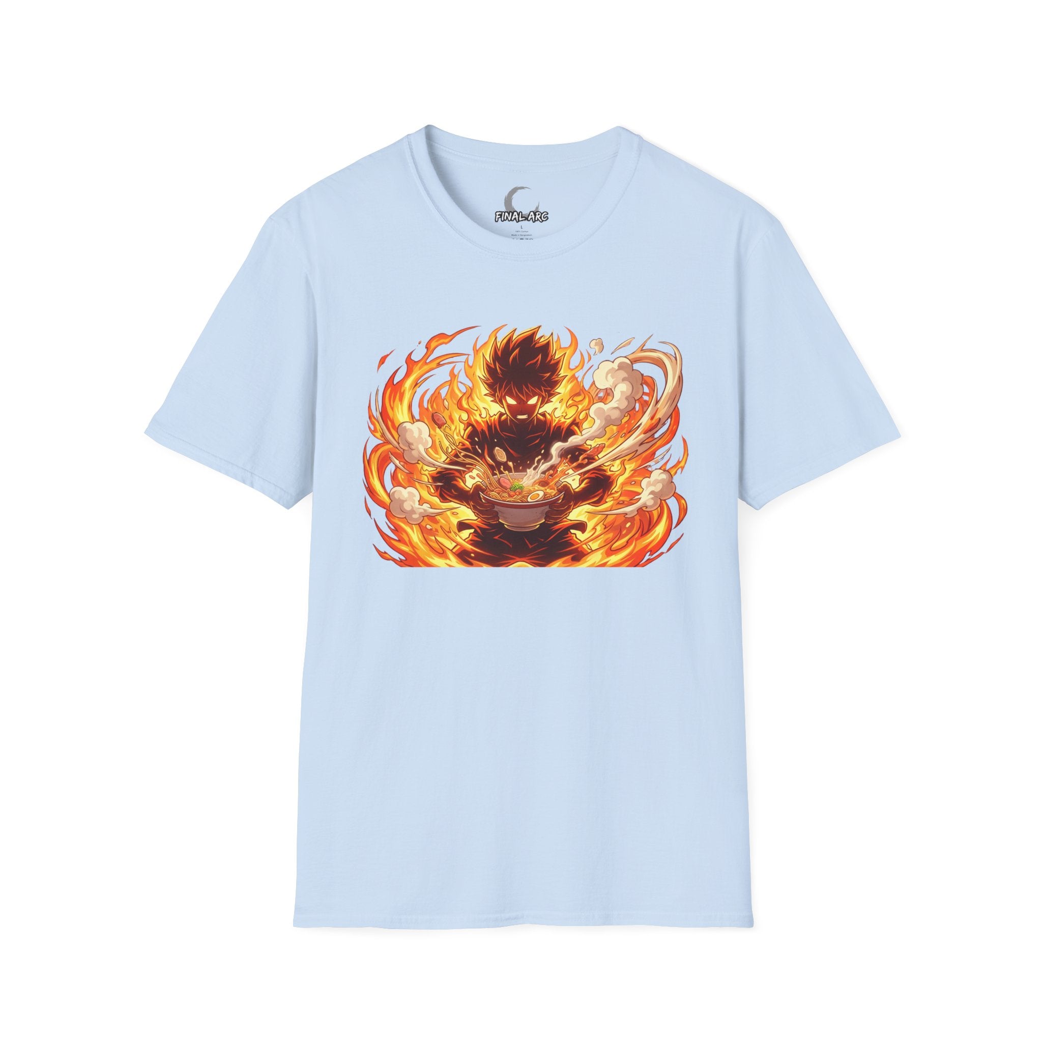 Flaming Anime Ramen Warrior T‑Shirt