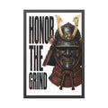 Honor the Grind Samurai Poster — Motivational Framed Art Print