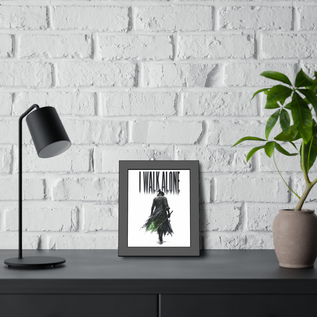 Framed Poster — "I Walk Alone" Dark Fantasy Wall Art