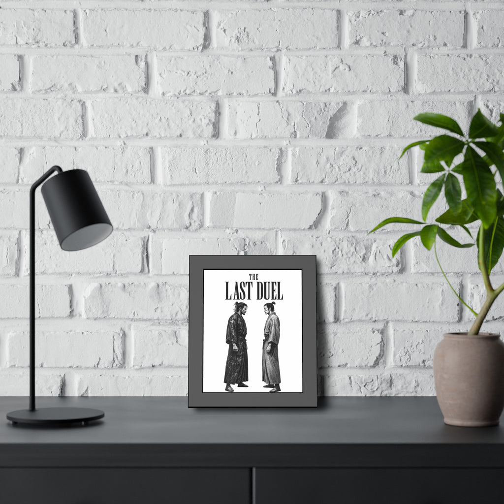 Framed Poster - "The Last Duel" Vintage Samurai Duel Art Print