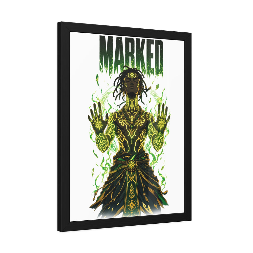 Framed Poster — "MARKED" Mystic Warrior Art Print