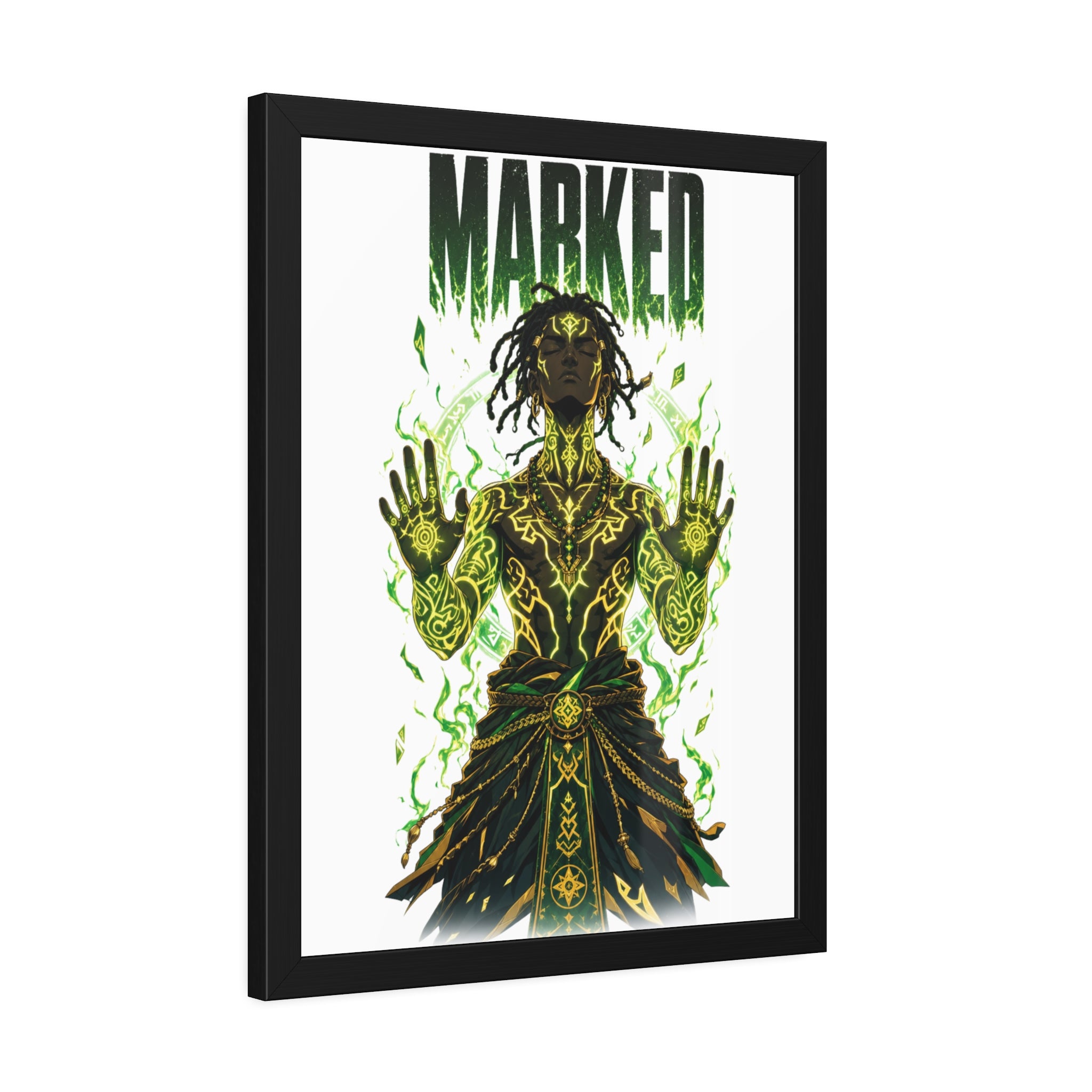 Framed Poster — "MARKED" Mystic Warrior Art Print