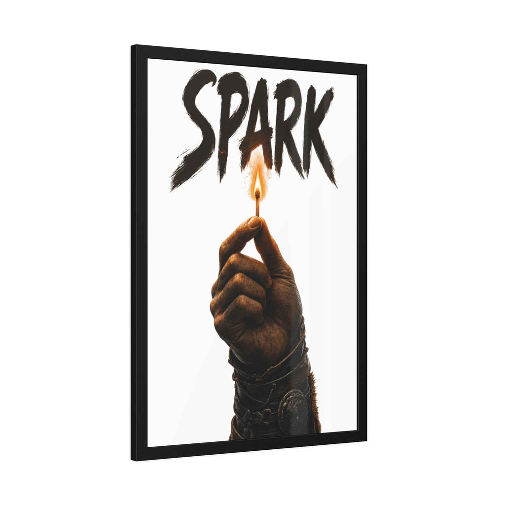 Framed Poster —  Lit Match Spark Wall Art