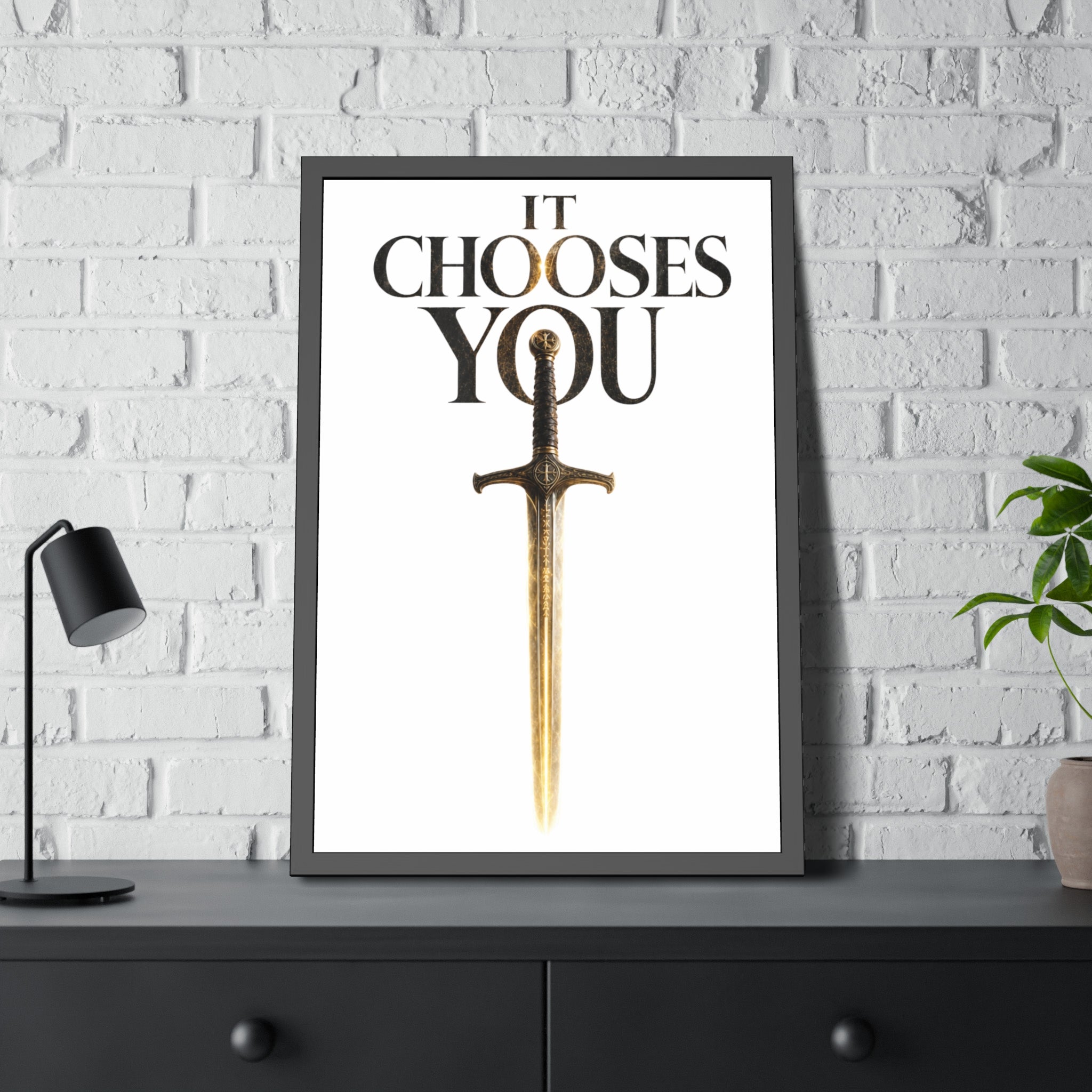 Framed Poster - "It Chooses You" Sword Art Wall Print